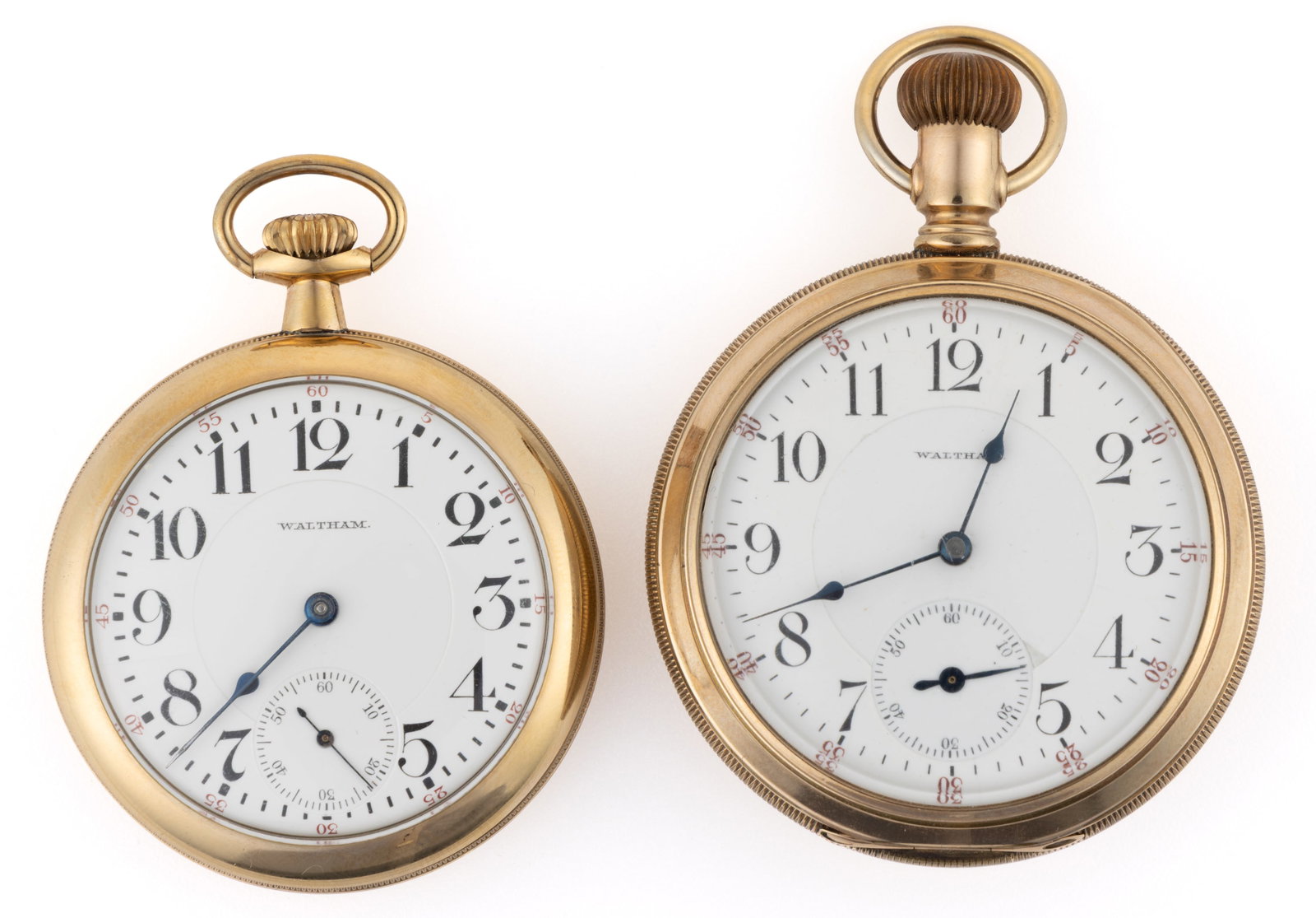 WALTHAM VANGUARD AND CRESCENT ST. POCKET WATCHES, LOT OF TWO (1 of 3)