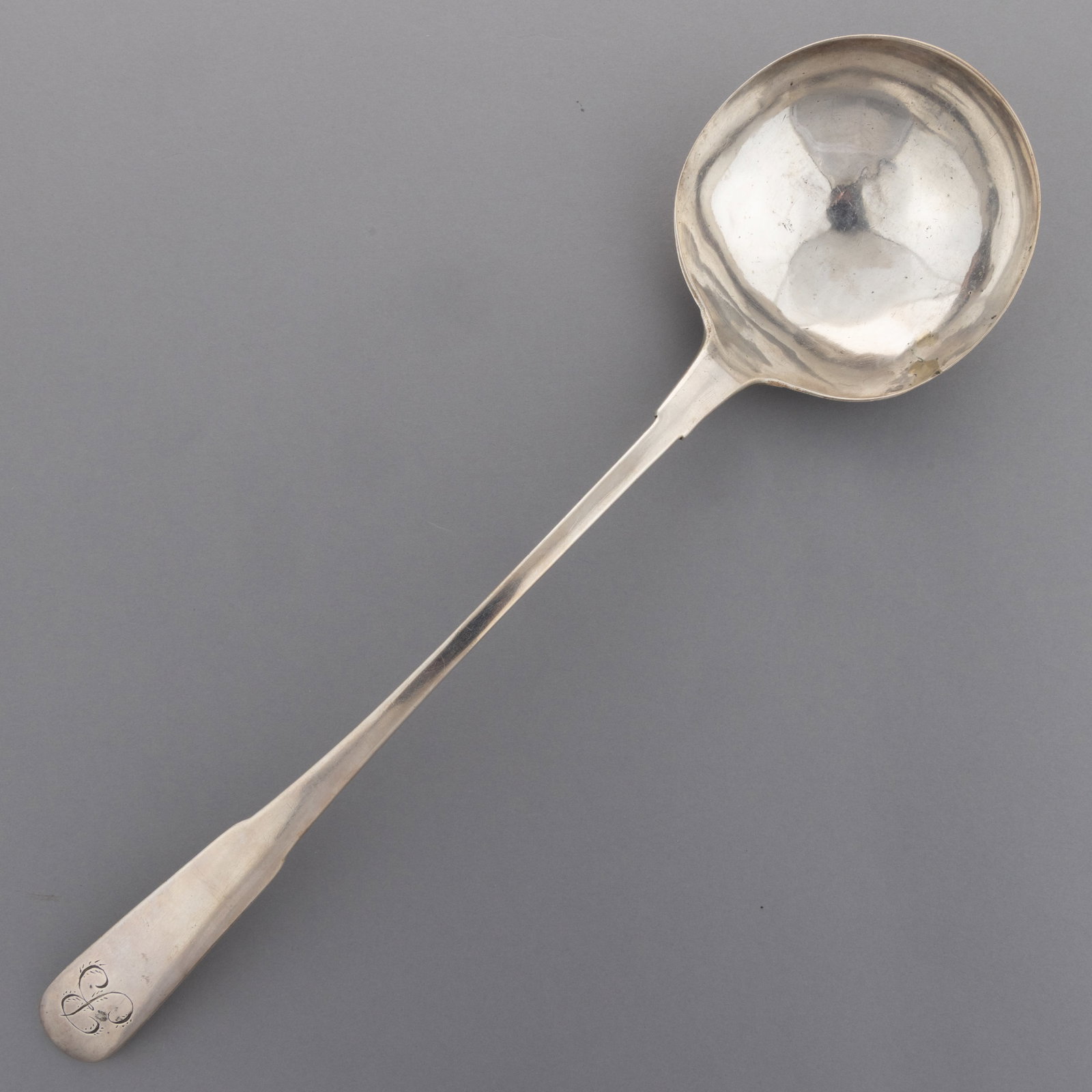 AMERICAN, POSSIBLY NEW YORK, COIN SILVER PUNCH / SOUP LADLE (1 of 2)