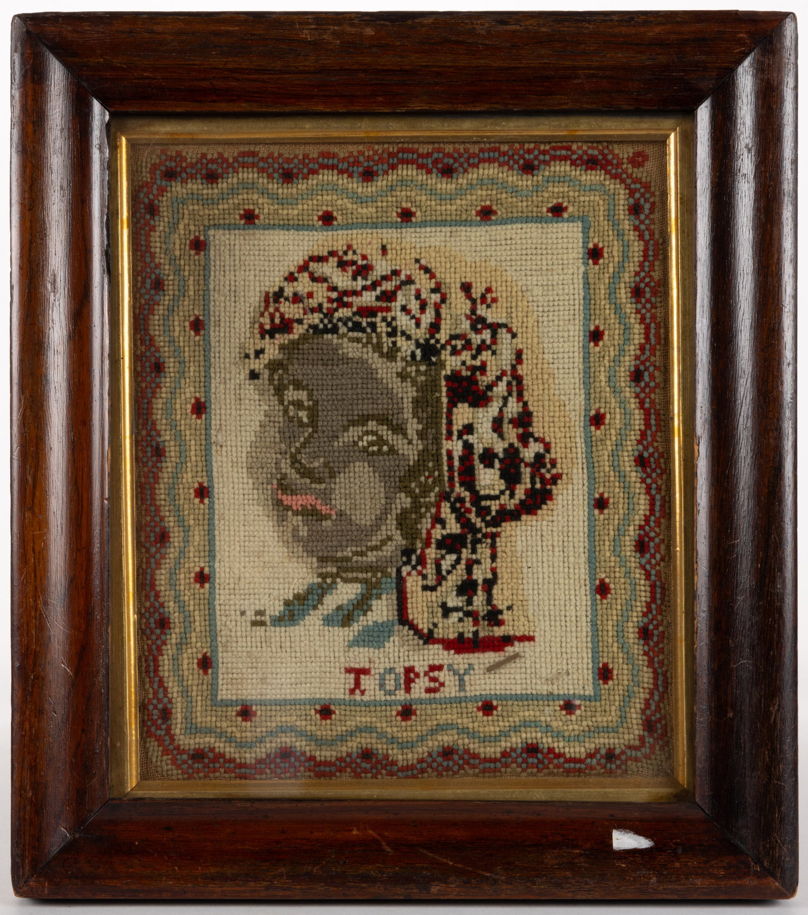 BLACK AMERICANA "TOPSY" BERLIN WORK NEEDLEWORK PICTURE (1 of 2)