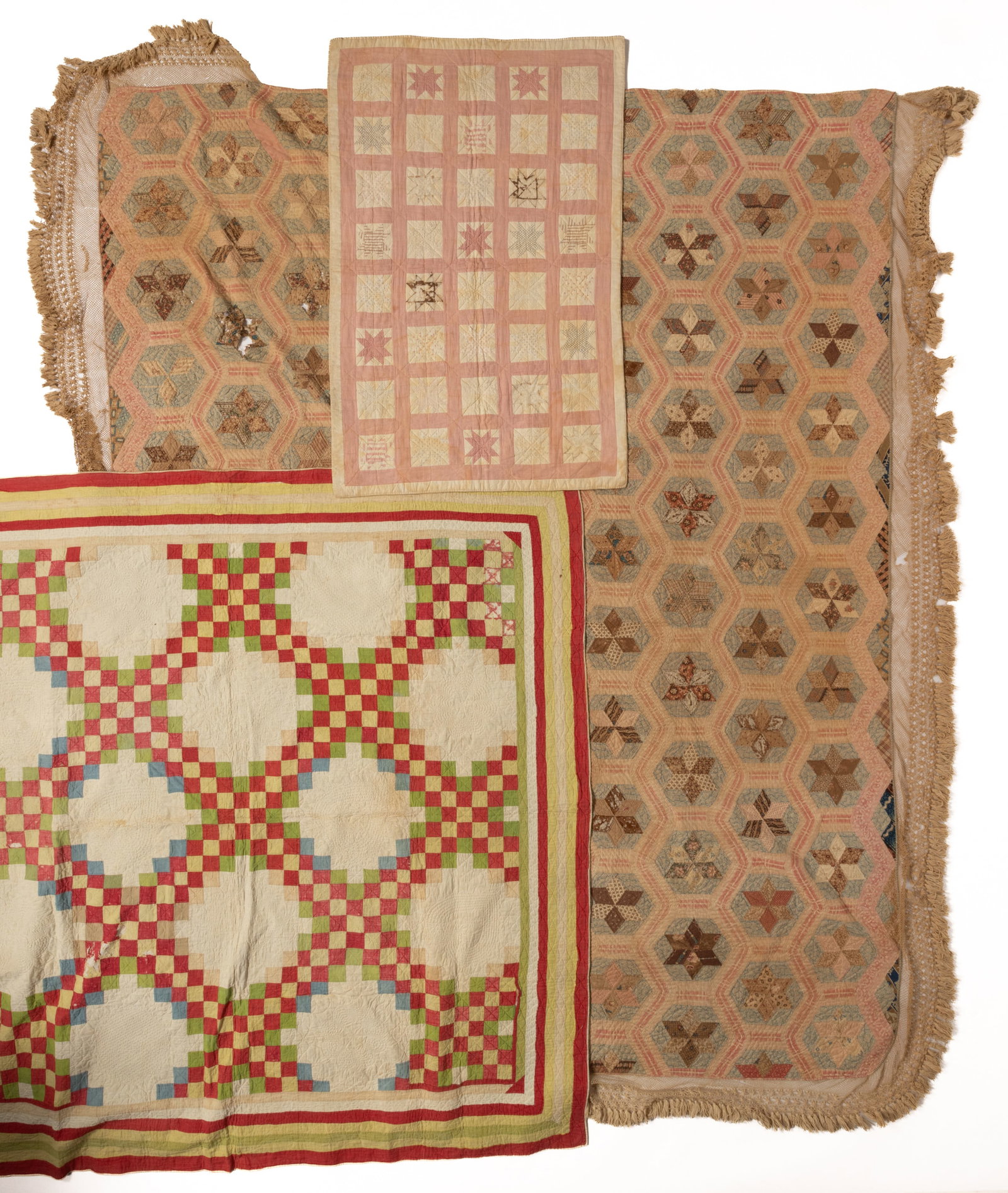 POSSIBLY VIRGINIA AND OTHER PIECED QUILTS, LOT OF THREE (1 of 14)
