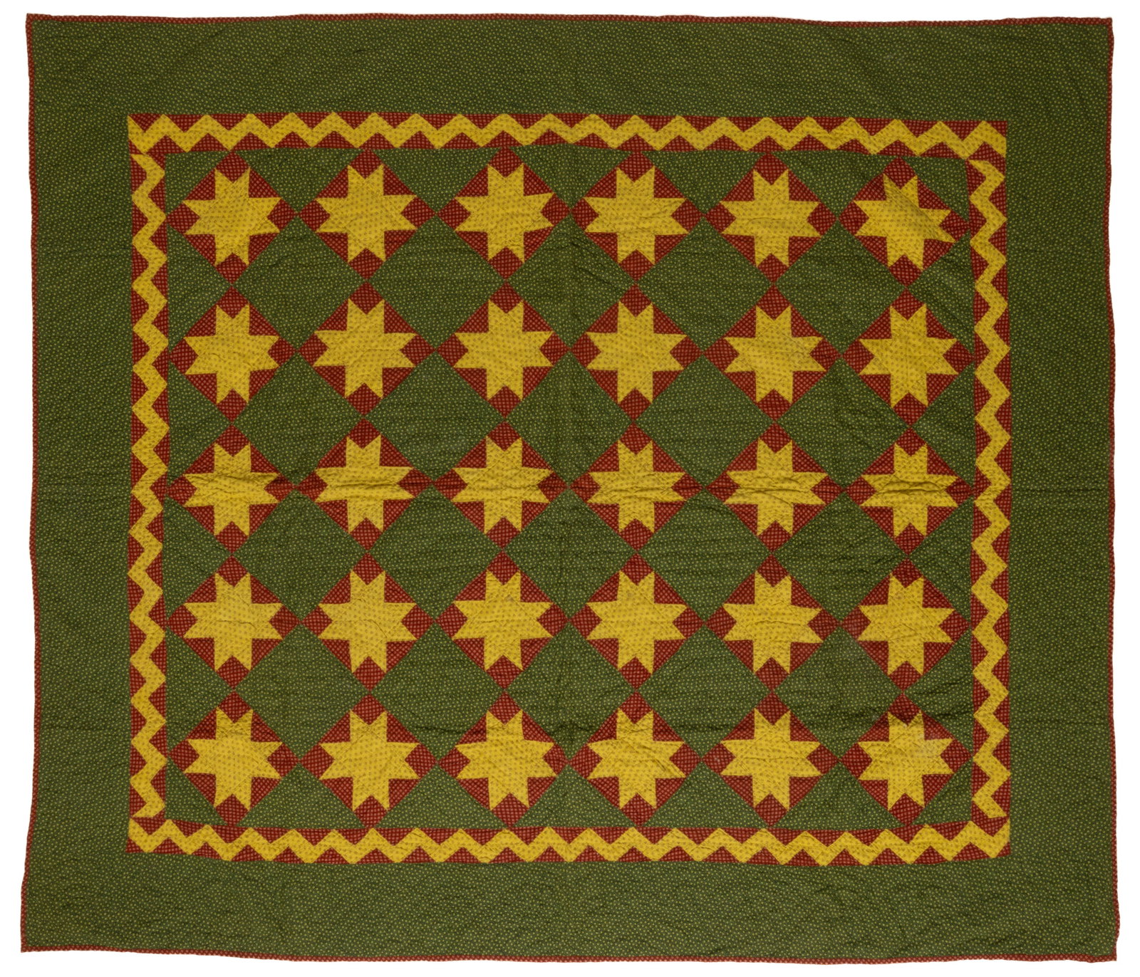 AMERICAN "EVENING STAR" PIECED QUILT (1 of 4)