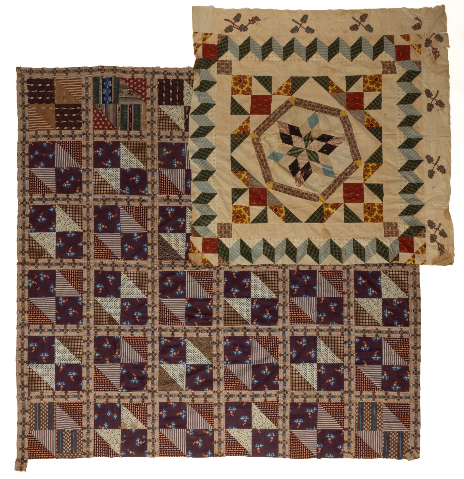 AMERICAN PIECED QUILT TOPS, LOT OF TWO (1 of 10)