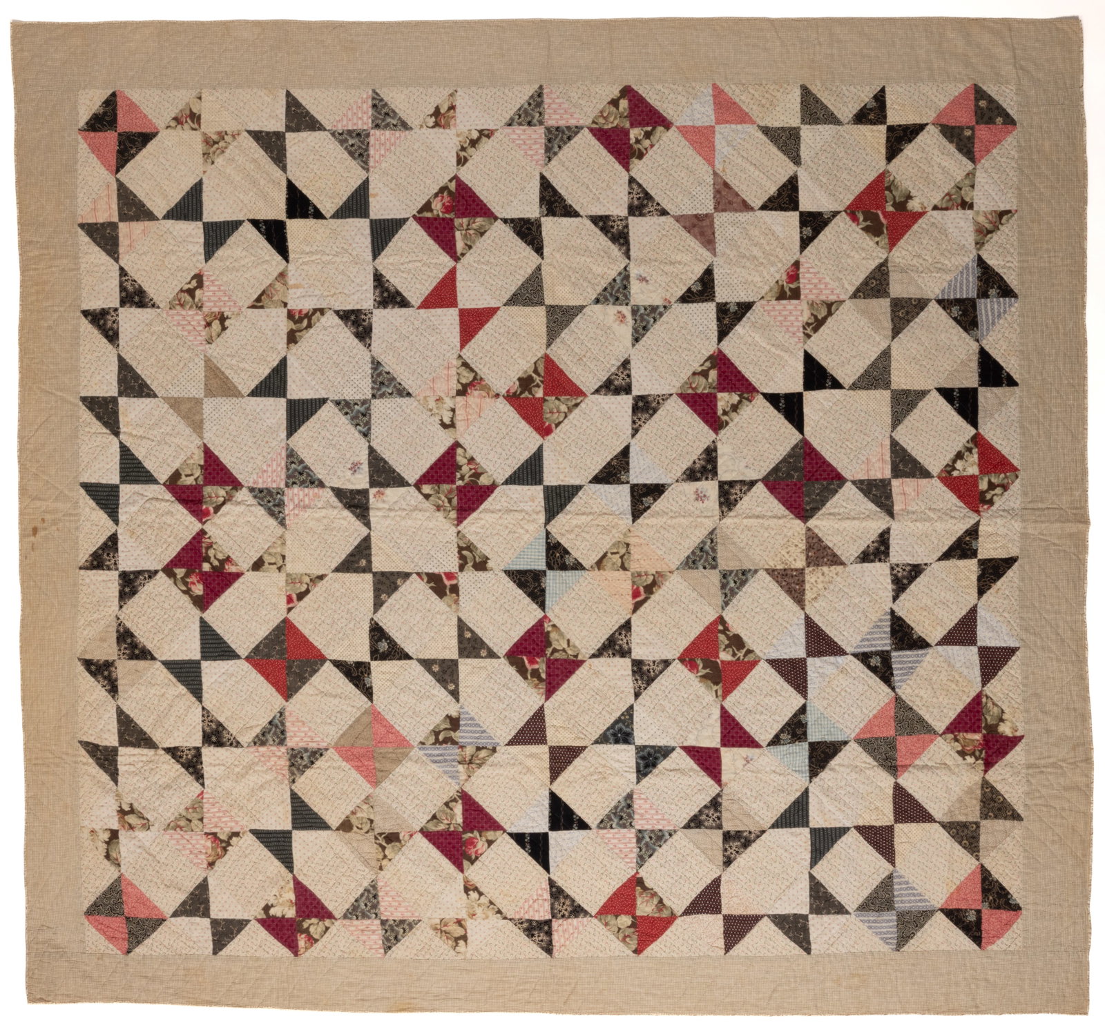 AMERICAN "MOSAIC" PIECED QUILT (1 of 6)
