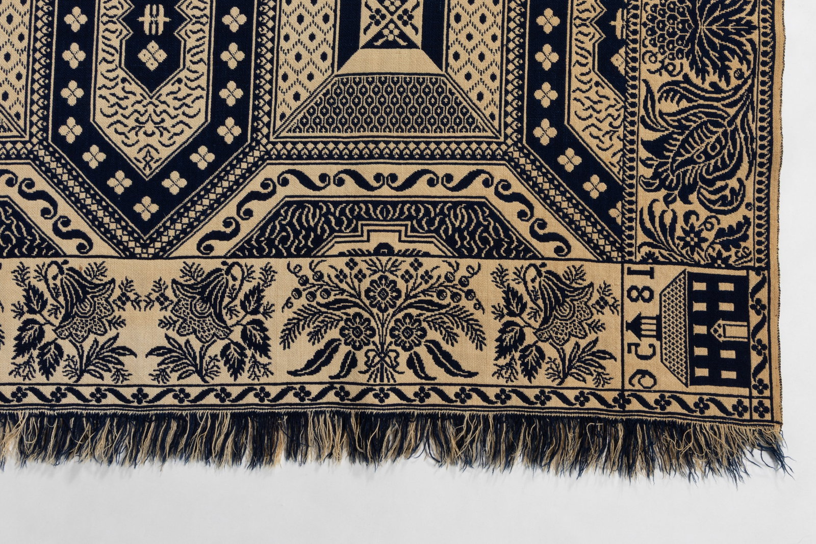 INDIANA DATED DOUBLE WEAVE COVERLET - 2