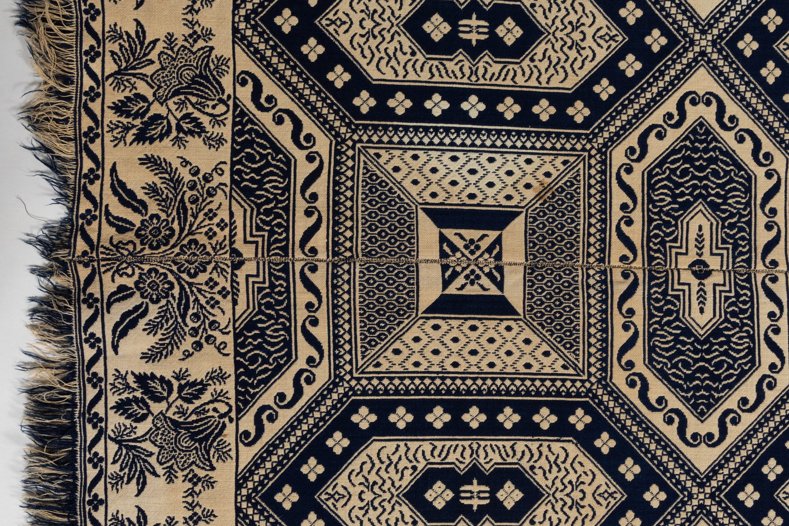 INDIANA DATED DOUBLE WEAVE COVERLET - 3
