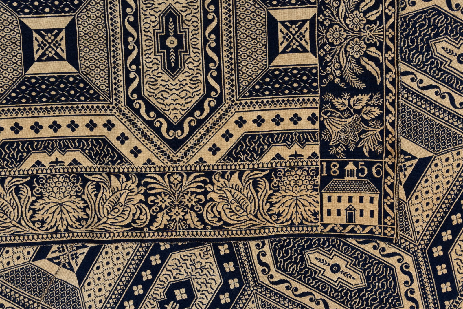 INDIANA DATED DOUBLE WEAVE COVERLET - 4