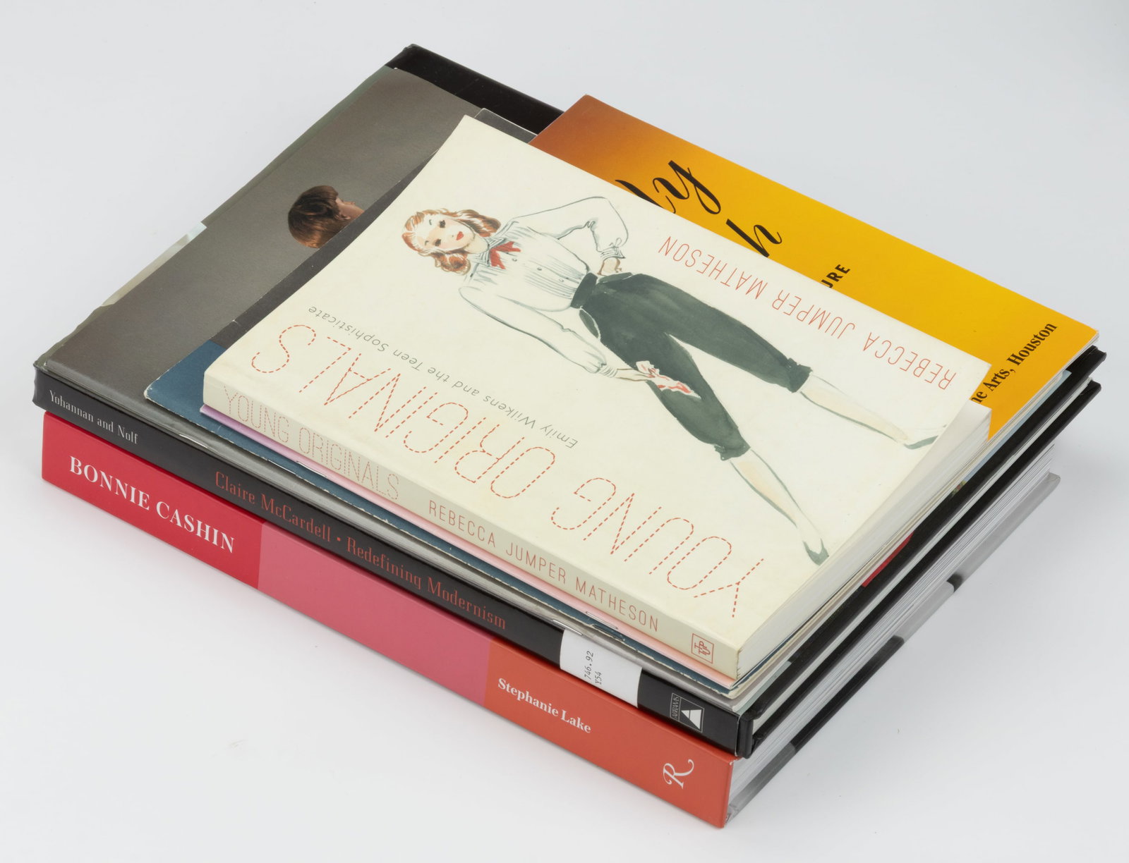 FASHION COUTURE REFERENCE VOLUMES, LOT OF SIX: FASHION COUTURE REFERENCE VOLUMES, LOT OF SIX, including (1) Lake, Bonnie Cashin - Chic is Where You Find It; (2) Yohannan/Nolf, Claire McCardell - Redefining Modernism; (3) Mathes