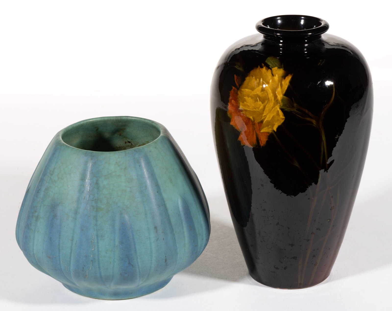 AMERICAN ART POTTERY VASES, LOT OF TWO (1 of 4)