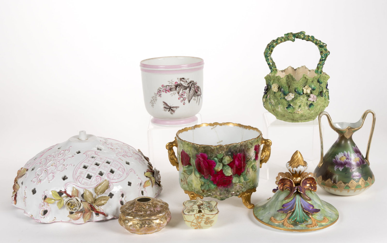 FRENCH LIMOGES AND OTHER ASSORTED PORCELAIN ARTICLES, LOT OF EIGHT (1 of 1)