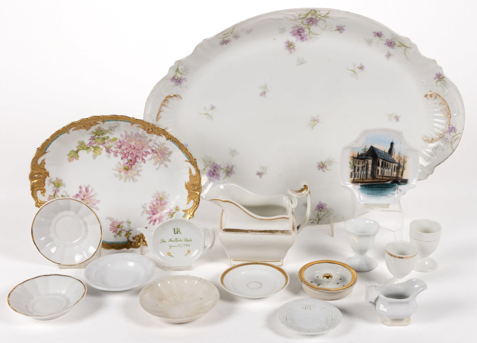 CONTINENTAL PORCELAIN TABLE AND OTHER ARTICLES, LOT OF 16 (1 of 1)