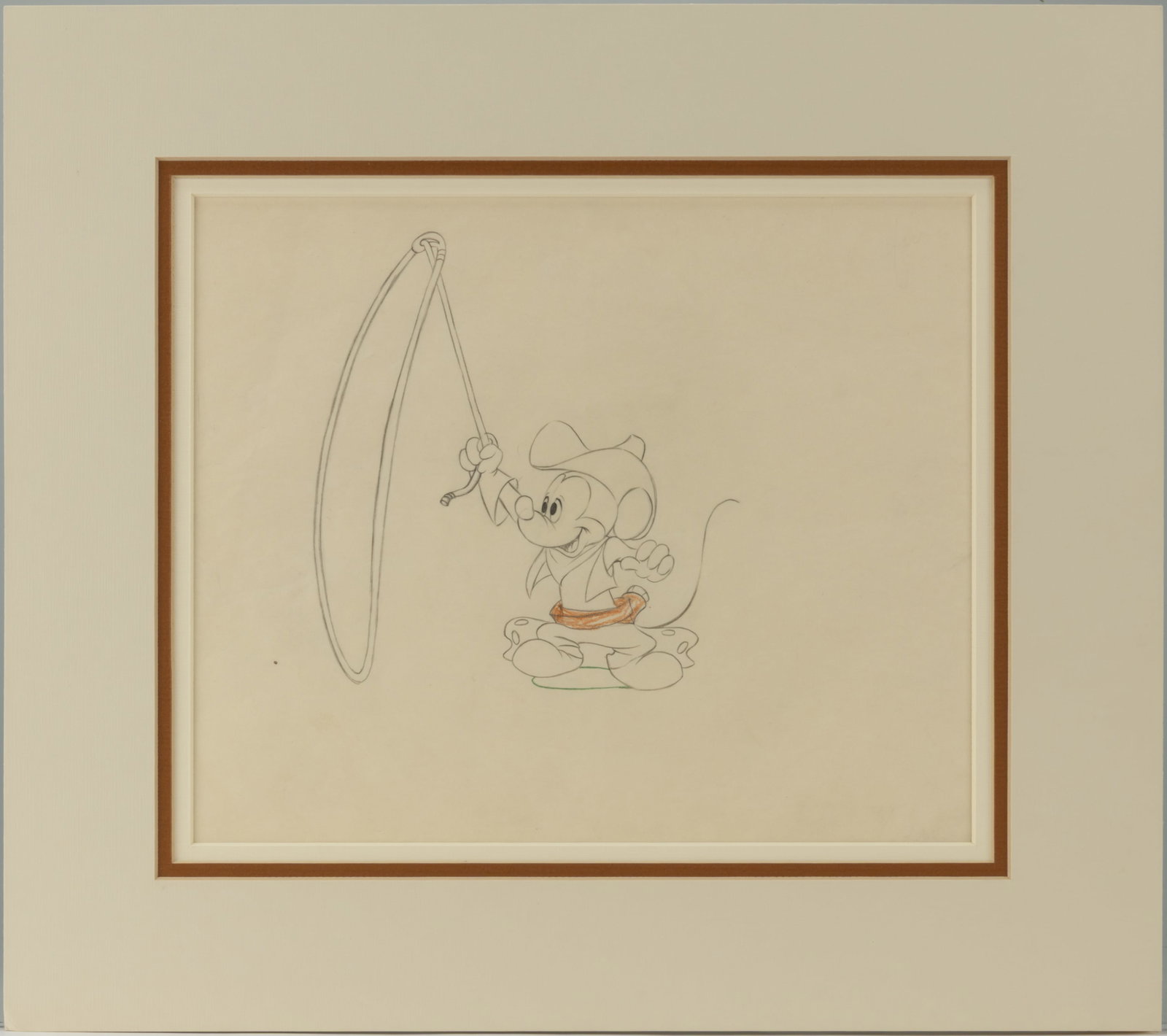 WALT DISNEY MICKEY MOUSE ORIGINAL PENCIL ANIMATION DRAWING FROM "MICKEY MOUSE CLUB" (1 of 2)