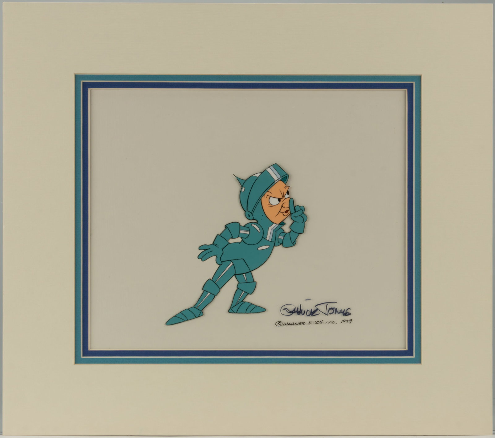 WARNER BROS ELMER FUDD ORIGINAL PRODUCTION ANIMATION CEL FROM "KING ARTHUR'S COURT" (1978): WARNER BROS ELMER FUDD ORIGINAL PRODUCTION ANIMATION CEL FROM "KING ARTHUR'S COURT" (1978), original production animation cel of Elmer Fudd dressed as a knight from the TV special "