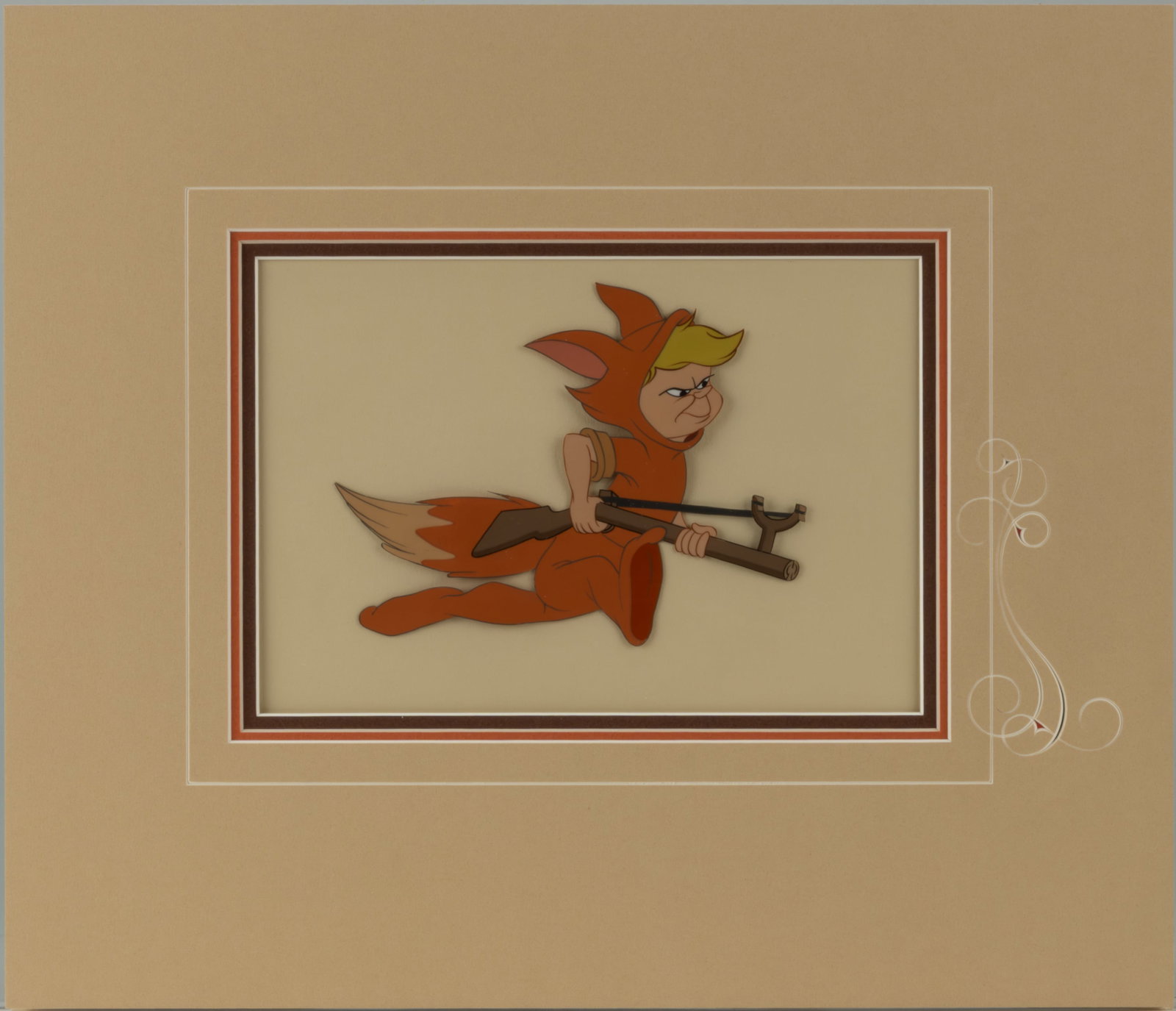 WALT DISNEY LOST BOY ORIGINAL PRODUCTION ANIMATION CEL PAINTING FROM "PETER PAN" (1953) (1 of 2)
