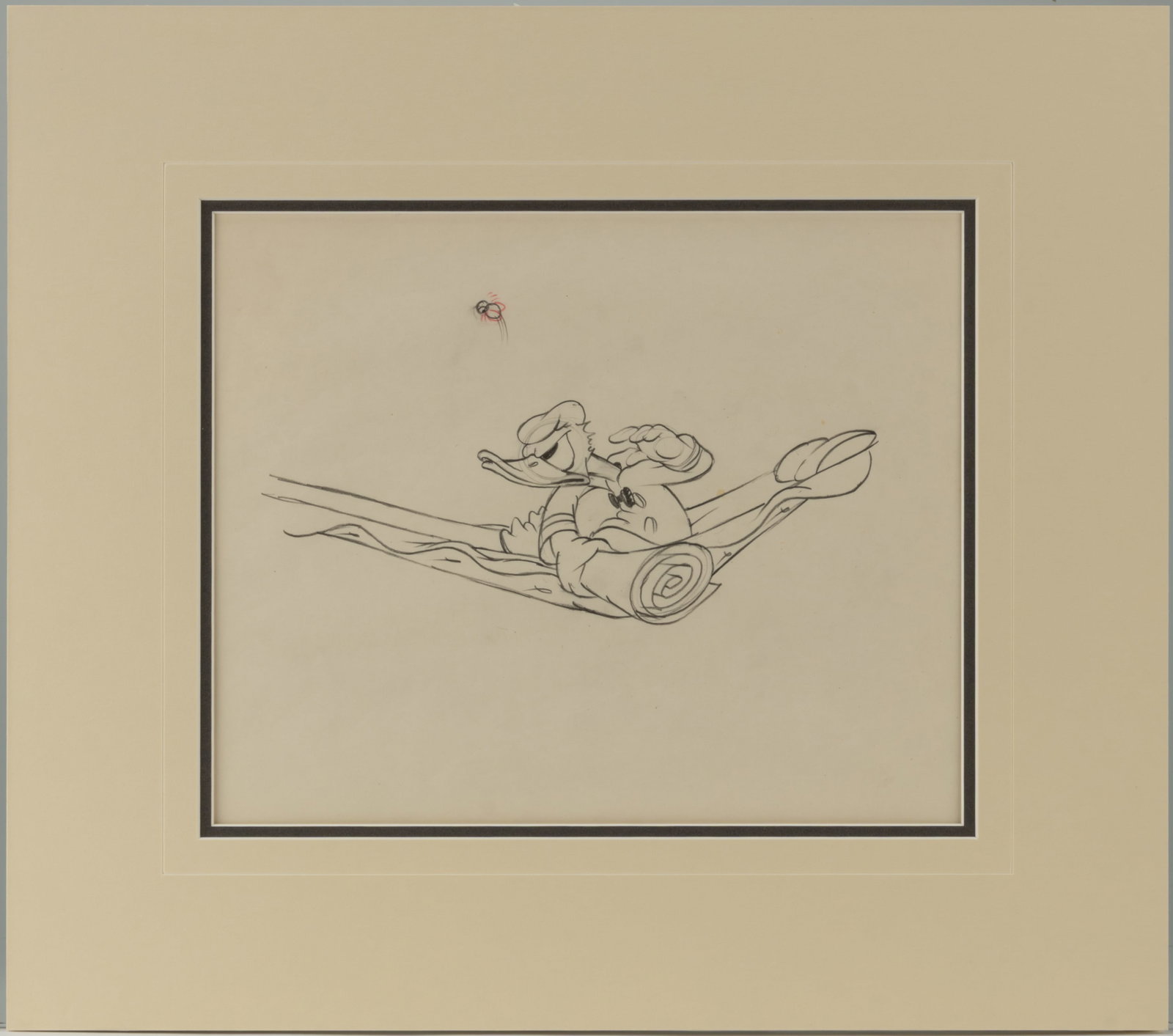 WALT DISNEY DONALD DUCK ORIGINAL PENCIL ANIMATION DRAWING FROM "SELF CONTROL" (1938) (1 of 2)