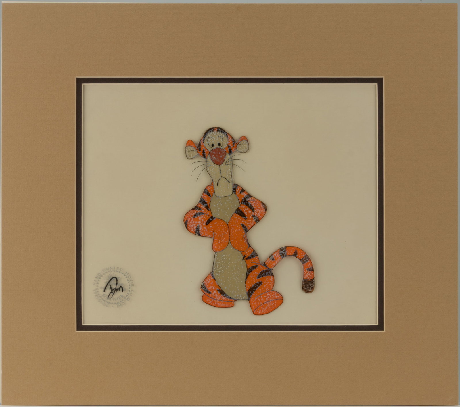 WALT DISNEY TIGGER ORIGINAL PRODUCTION ANIMATION CEL PAINTING FROM "WINNIE THE POOH AND A DAY FOR (1 of 2)