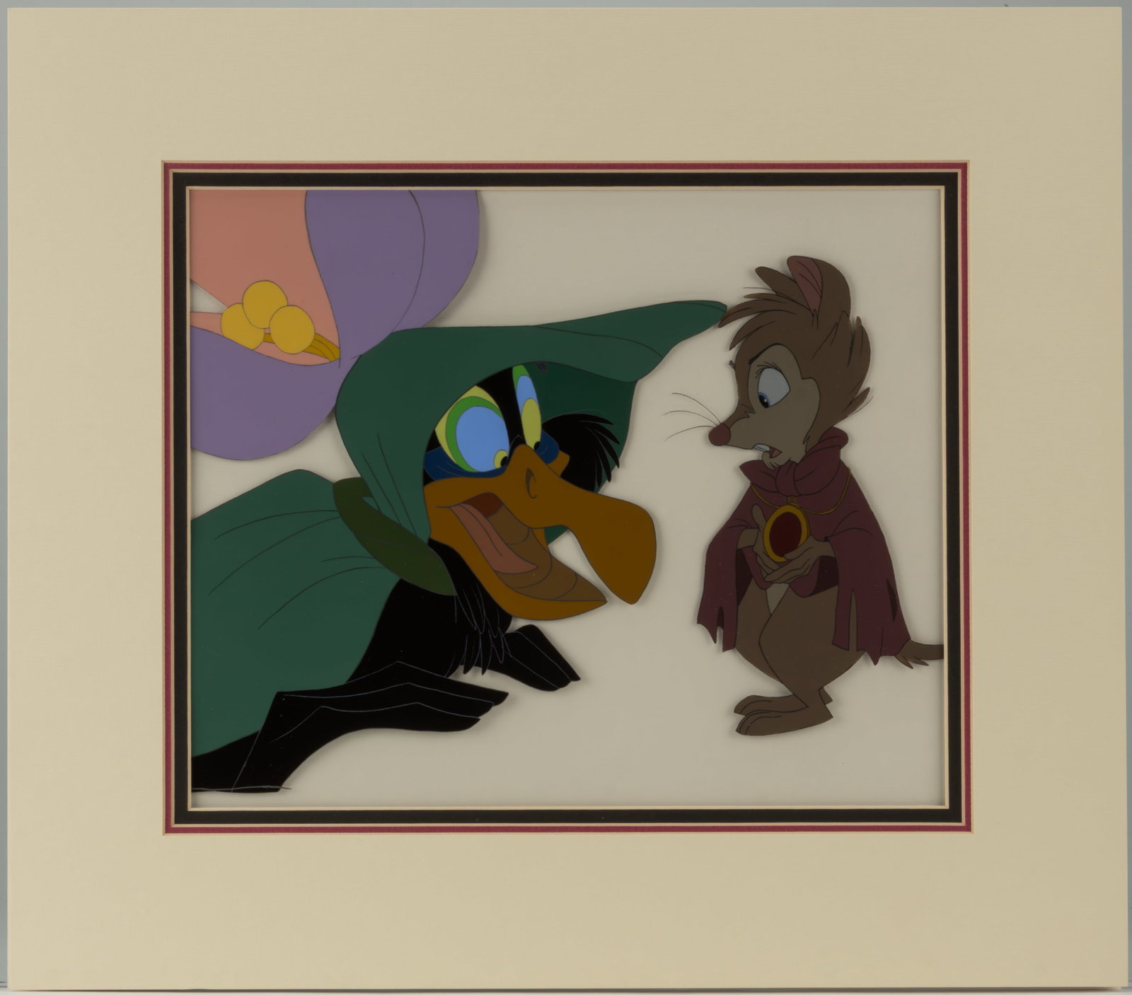 BLUTH PRODUCTIONS JEREMY AND MRS. BRISBY ORIGINAL PRODUCTION ANIMATION CEL FROM "THE SECRET OF NIMH" (1 of 2)