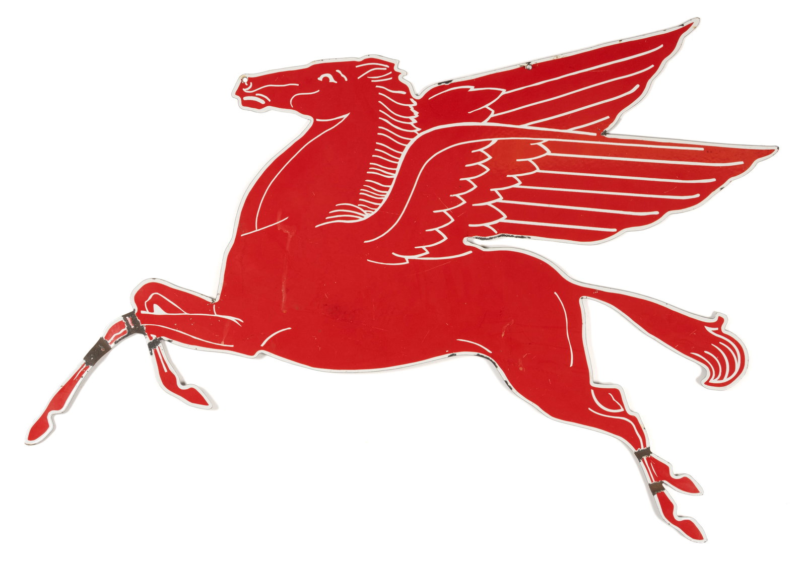 REPRODUCTION SINGLE-SIDED MOBIL PEGASUS SIGN (1 of 2)