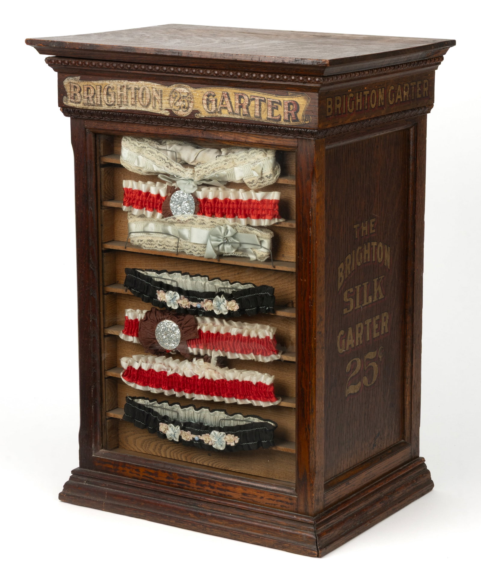 BRIGHTON SILK GARTER COUNTER-TOP ADVERTISING DISPLAY CASE (1 of 3)