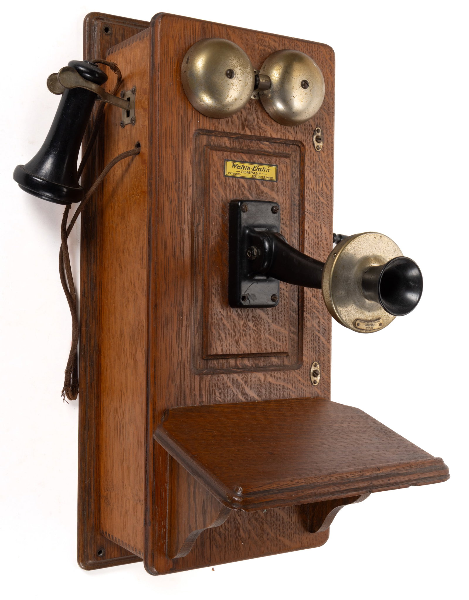 ANTIQUE WESTERN ELECTRIC MODEL 317 OAL WALL TELEPHONE (1 of 3)