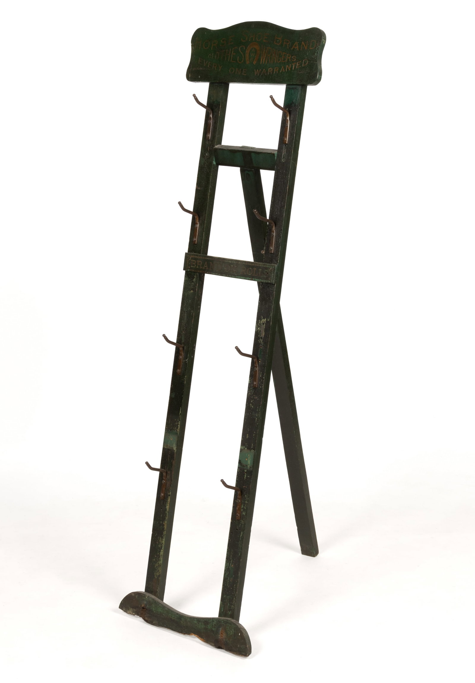 VINTAGE HORSE SHOE BRAND CLOTHES WRINGER DISPLAY RACK (1 of 4)