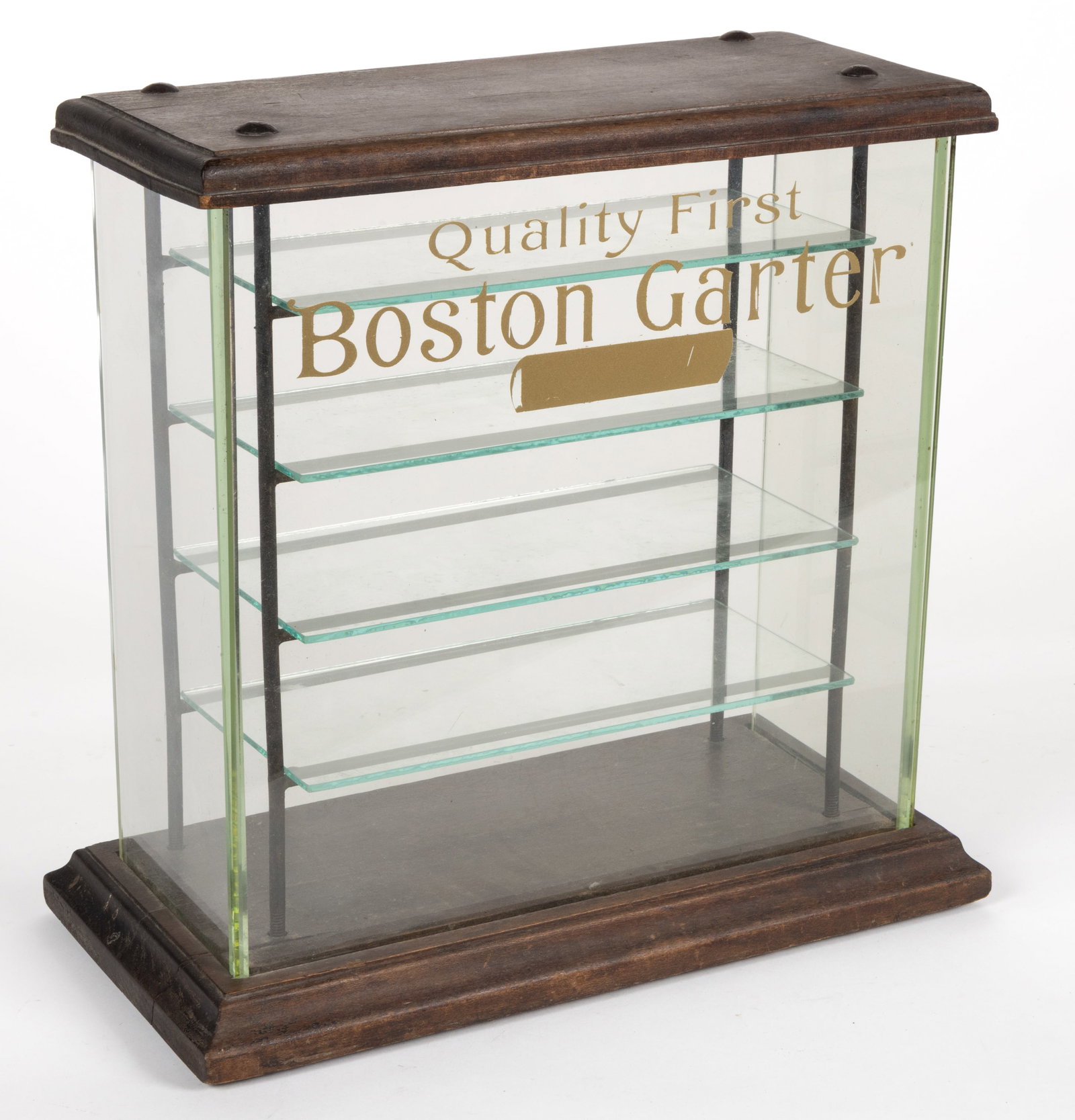 BOSTON GARTER DIMINUTIVE COUNTER-TOP ADVERTISING DISPLAY CASE (1 of 2)