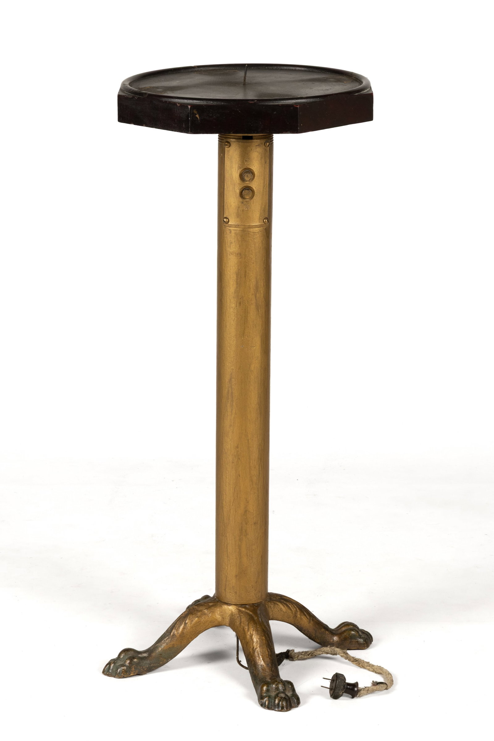 AMERICAN COUNTRY-STORE DIMINUTIVE HARD-WIRED CAST-IRON LAMP STAND (1 of 2)