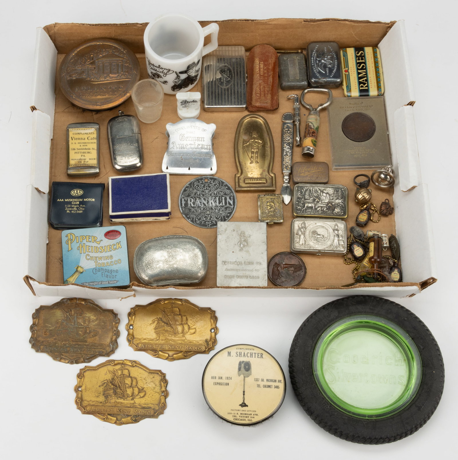 ASSORTED ADVERTISING PREMIUMS AND RELATED ARTICLES, UNCOUNTED LOT (1 of 1)