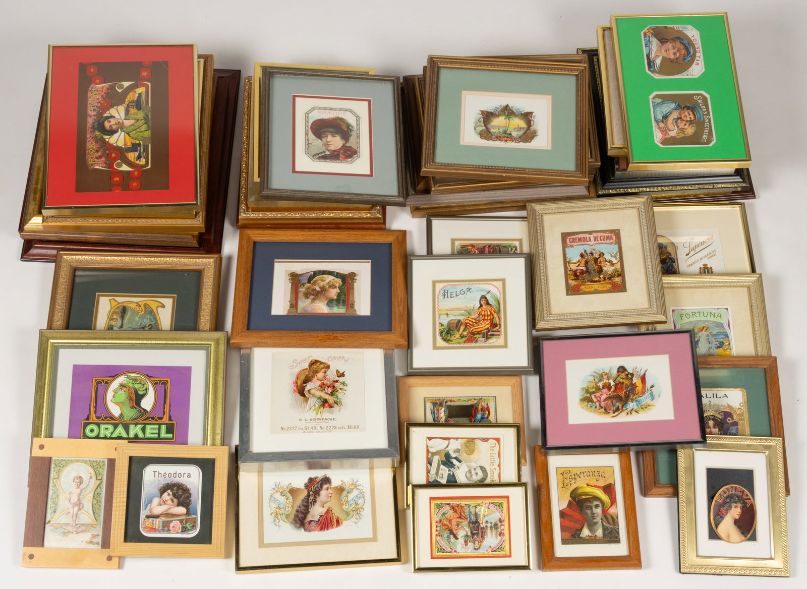 ASSORTED TROPICAL, ART NOUVEAU, AND OTHER TOBACCO / CIGAR EPHEMERA, LOT OF 47 (1 of 1)