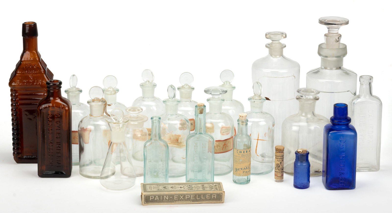 ASSORTED APOTHECARY AND MEDICINE BOTTLES, LOT OF 23 (1 of 1)