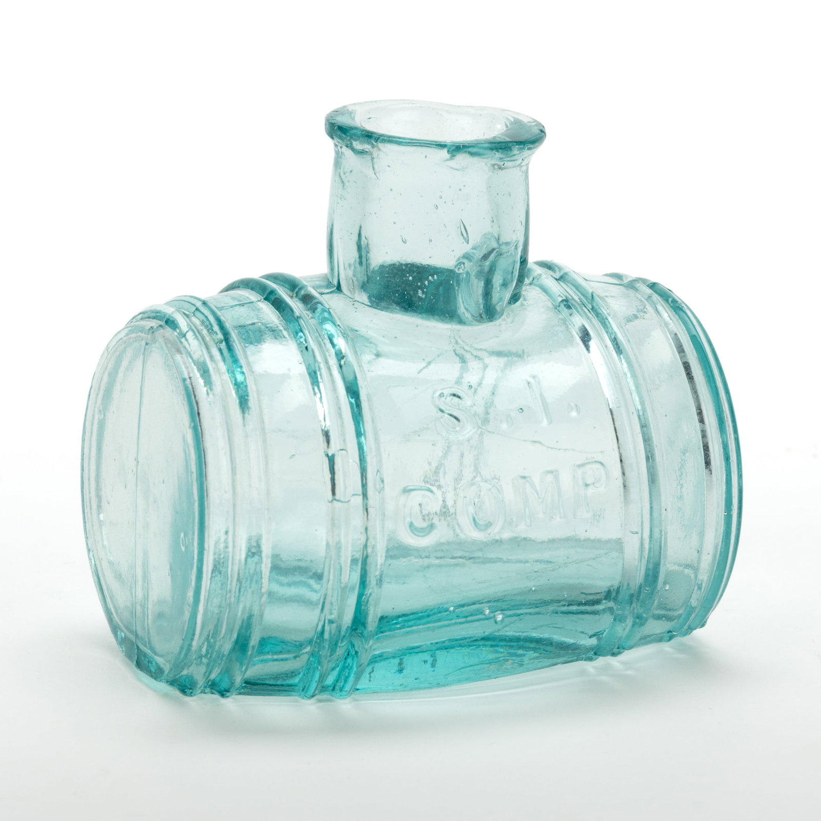 SENATE INK CO. BARREL FIGURAL INKWELL / BOTTLE (1 of 1)