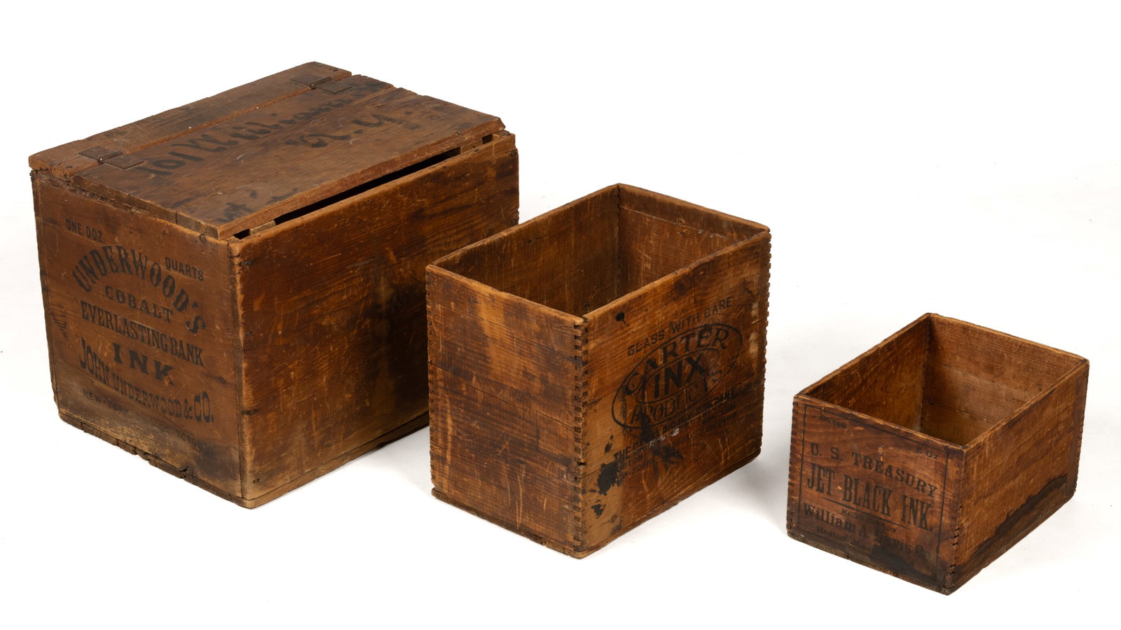ASSORTED INK SHIPPING CRATES, LOT OF THREE (1 of 3)