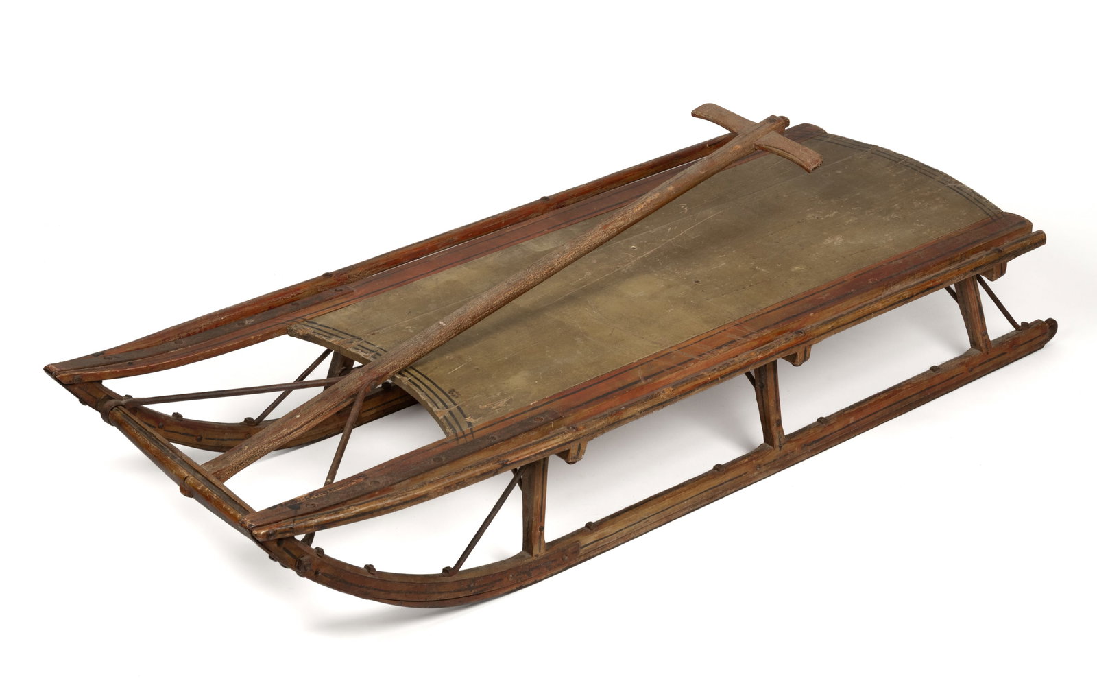AMERICAN PAINTED WOODEN SLED (1 of 4)