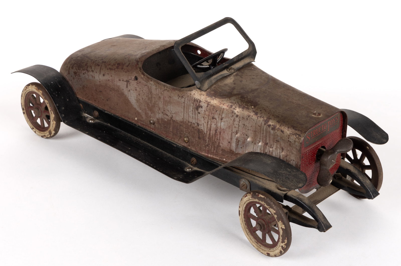 STRUCTO STUTZ BEARCAT ROADSTER WIND-UP PRESSED-STEEL CAR TOY (1 of 5)