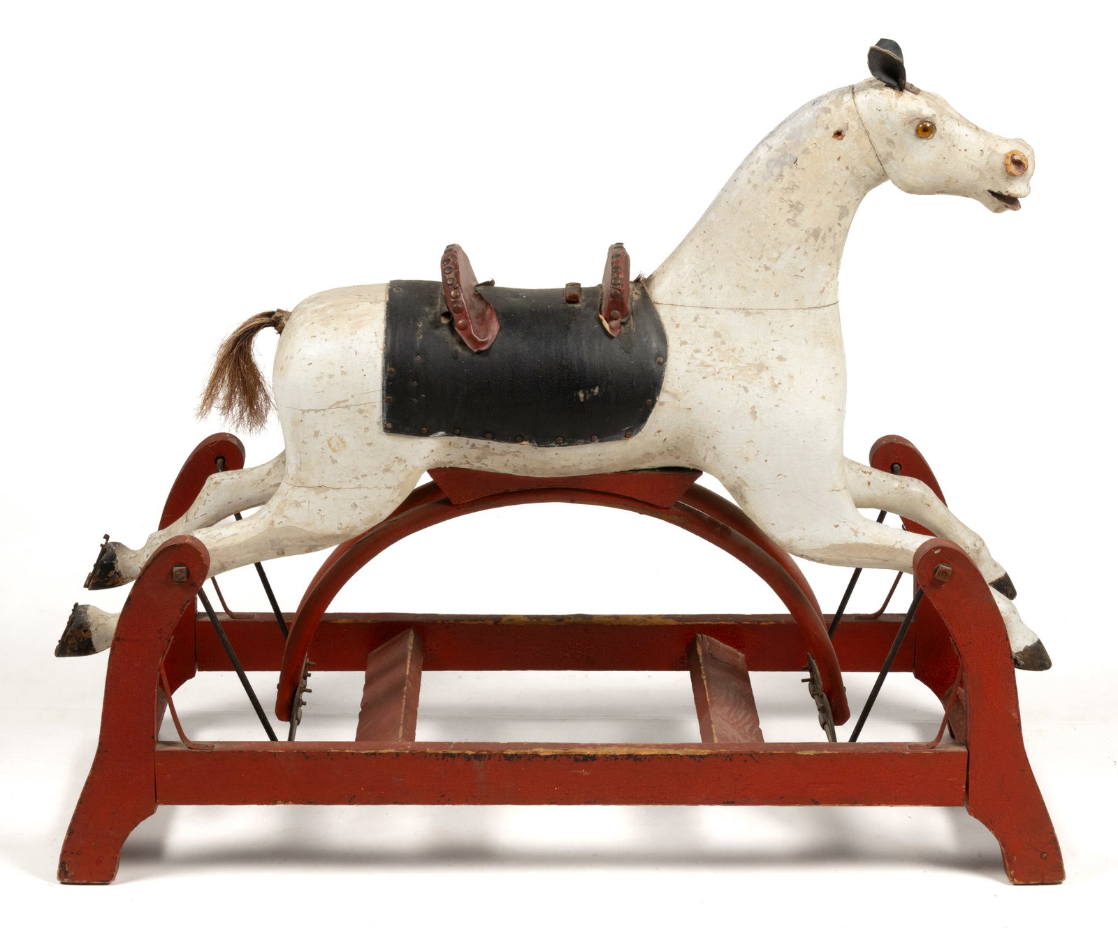 AMERICAN CARVED AND PAINTED ROCKING HORSE (1 of 4)