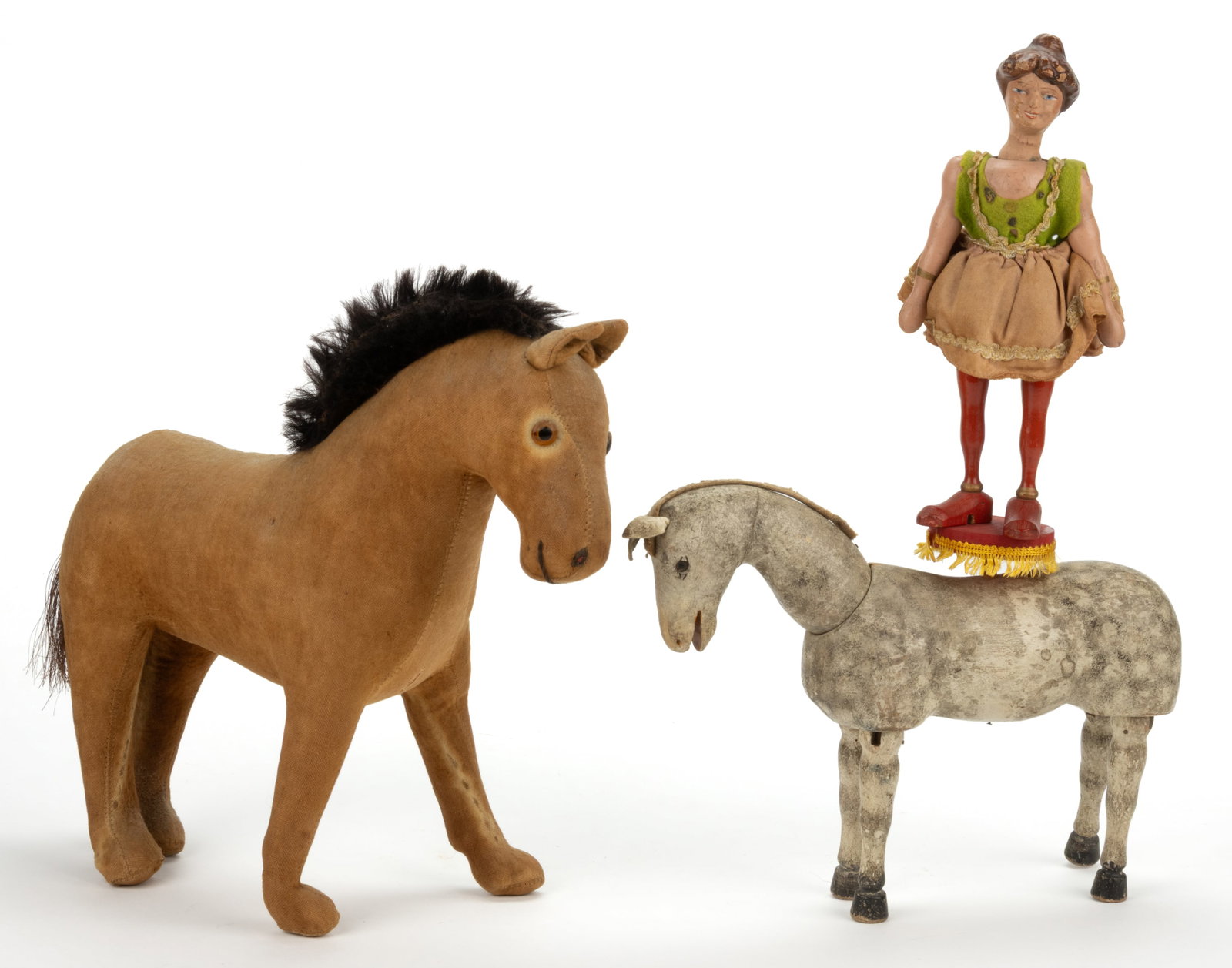 ASSORTED SCHOENHUT AND OTHER FIGURAL ARTICLES, LOT OF THREE (1 of 2)