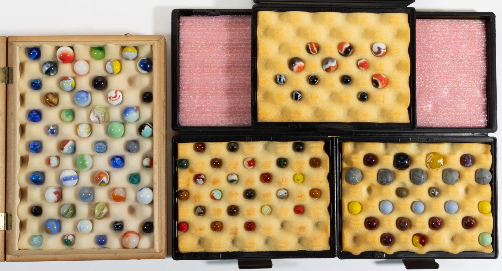 ASSORTED GLASS MARBLES, LOT OF 109 (1 of 5)
