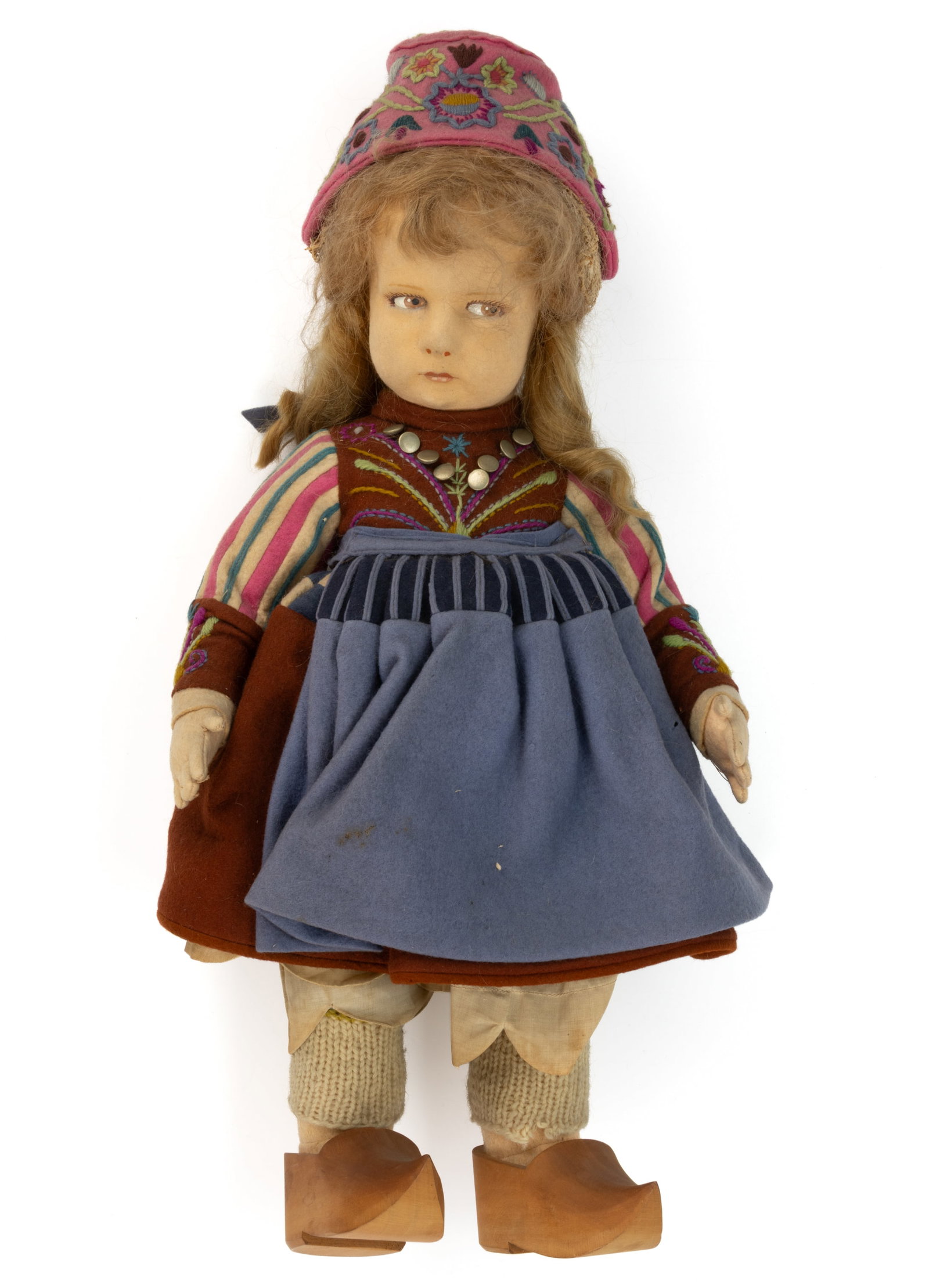 ITALIAN LENCI "SERIES 300" ATTRIBUTED CLOTH AND FELT GIRL DOLL (1 of 5)