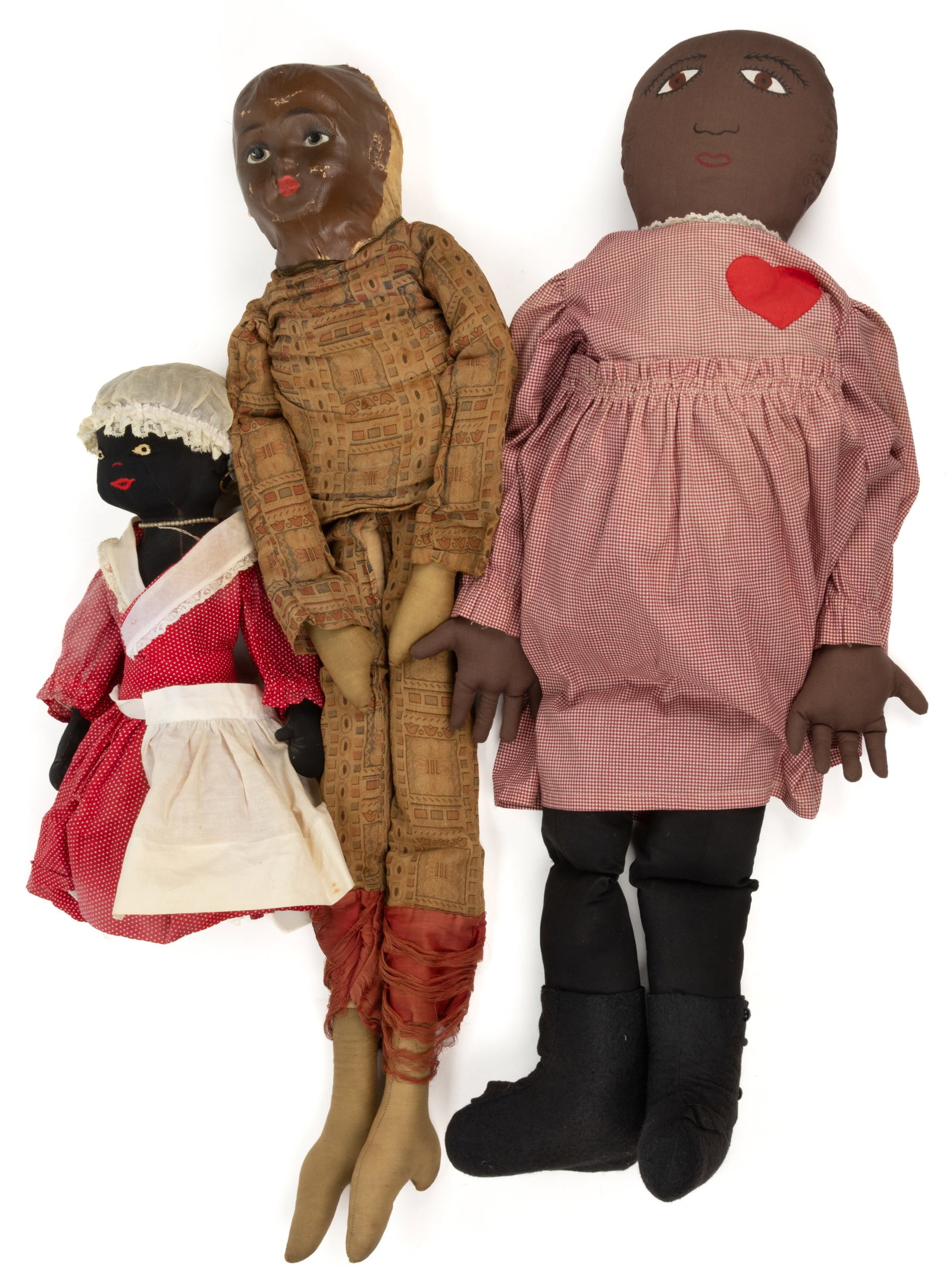ASSORTED BLACK AMERICANA CLOTH DOLLS, LOT OF THREE (1 of 3)