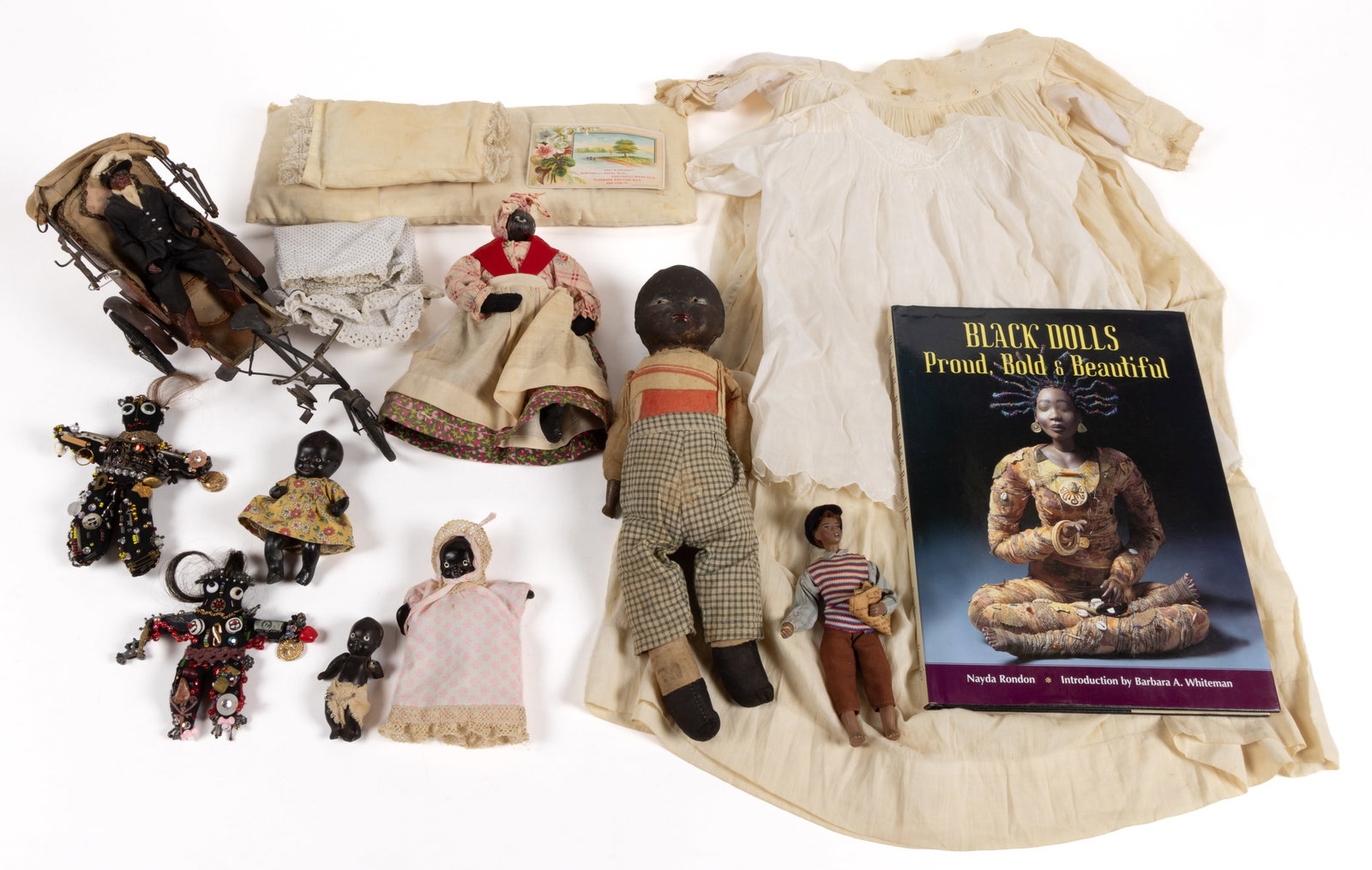 ASSORTED BLACK AMERICANA AND DOLL ARTICLES, UNCOUNTED LOT (1 of 2)
