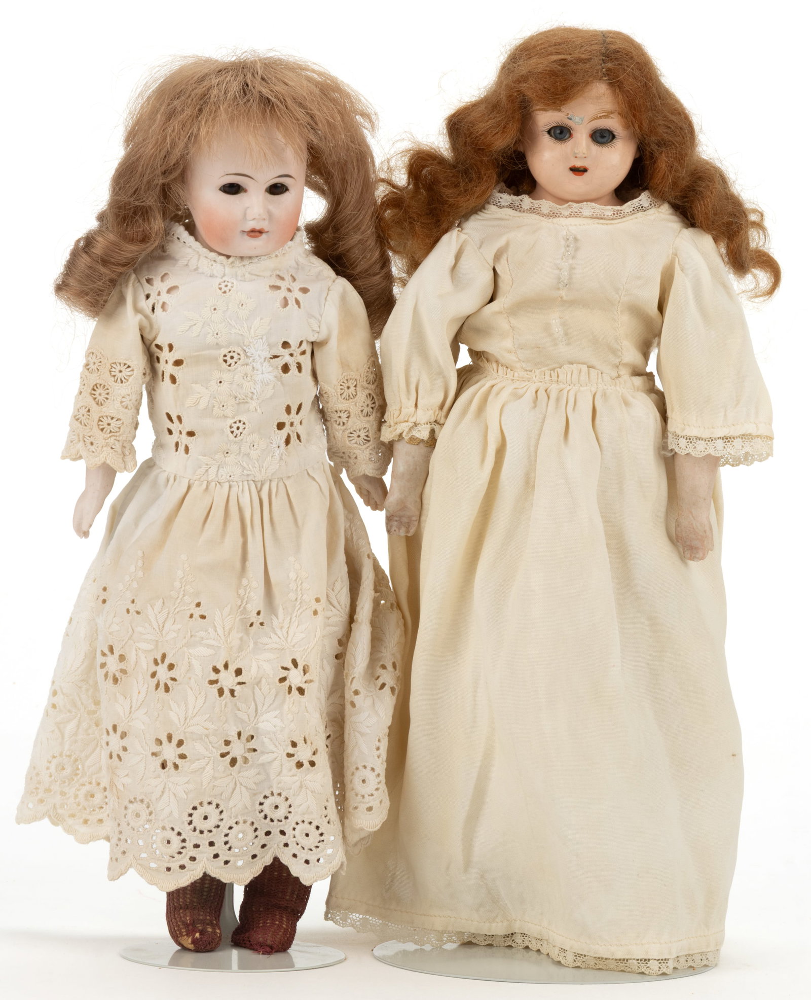 ASSORTED BISQUE AND METAL HEAD DOLLS, LOT OF TWO (1 of 4)