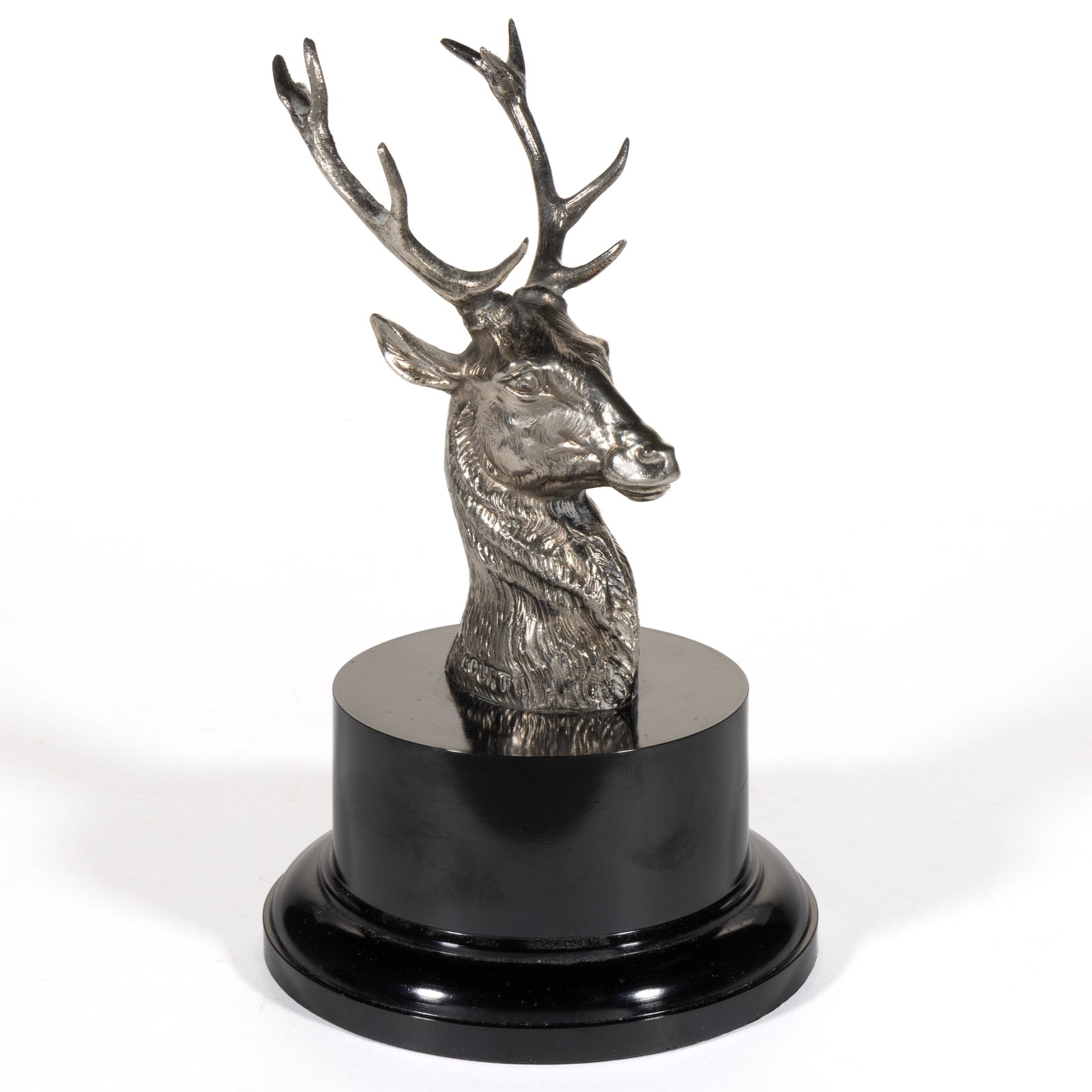 MAURICE FRECOURT (FRENCH, 1890-1961) ART DECO STAG AUTOMOBILE MASCOT / HOOD / RADIATOR ORNAMENT (1 of 5)