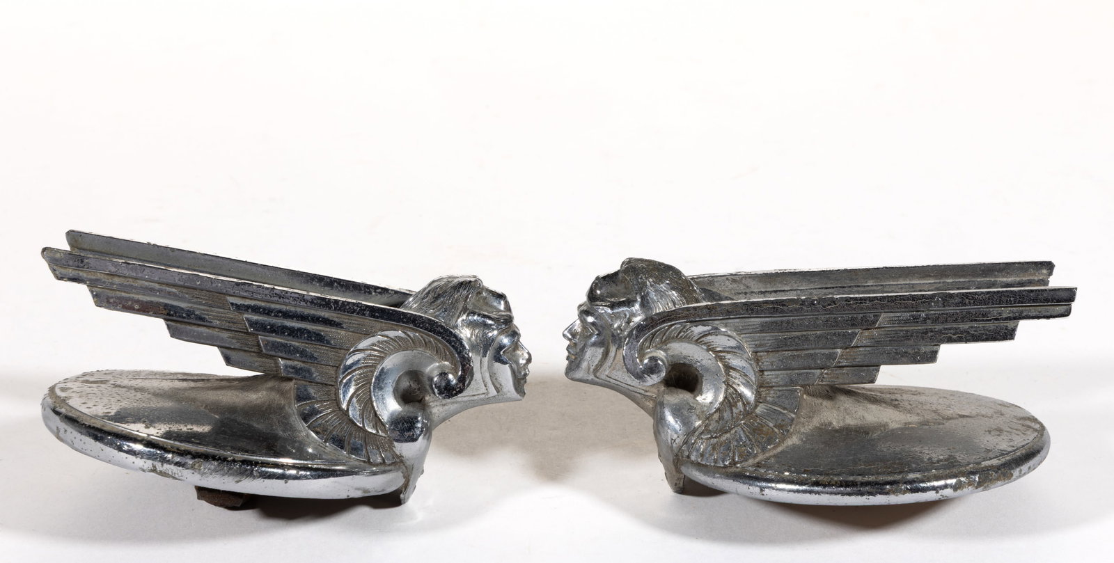 CHEVROLET "WINGED VIKING" AUTOMOBILE MASCOTS / HOOD / RADIATOR ORNAMENTS, LOT OF TWO (1 of 3)