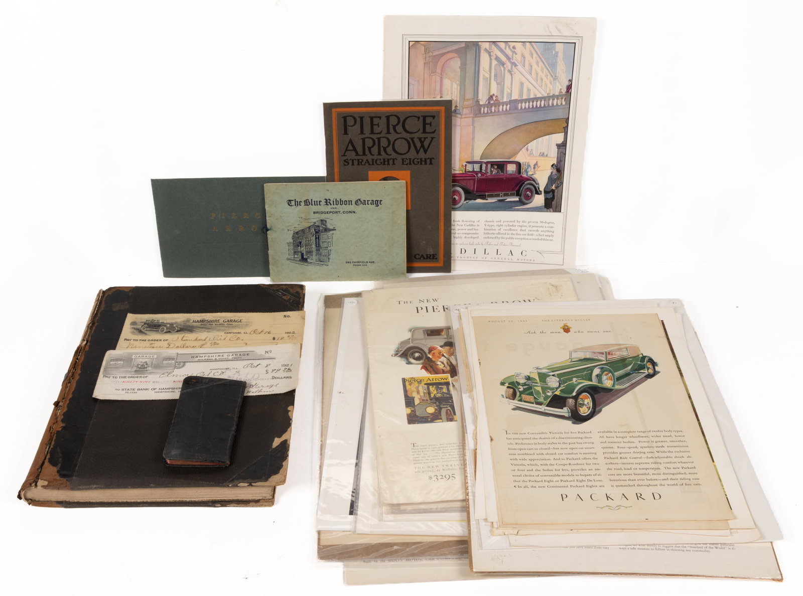 ANTIQUE / VINTAGE AUTOMOBILE ADVERTISING AND OTHER EPHEMERA, UNCOUNTED LOT (1 of 5)