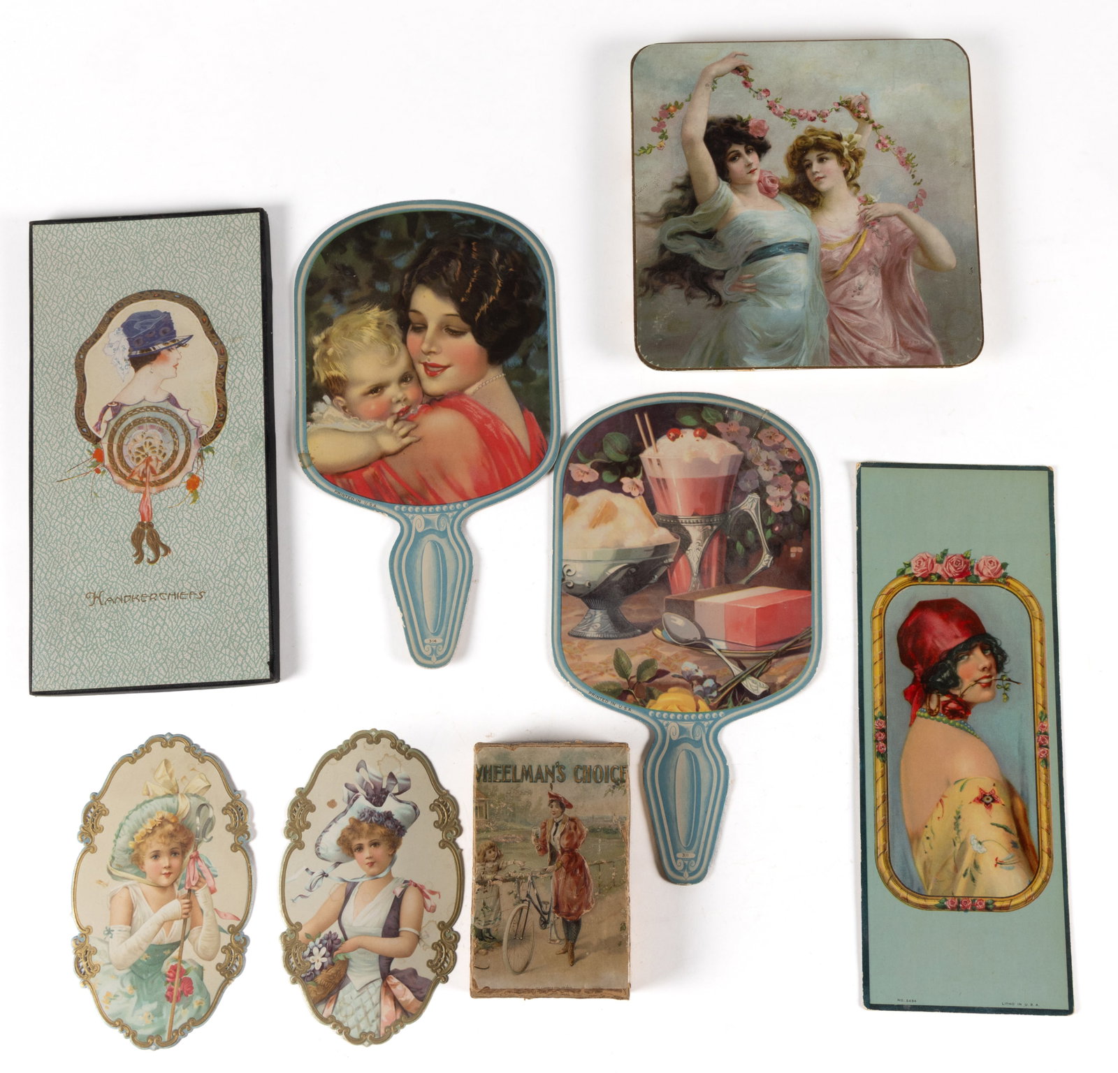 ASSORTED CHROMOLITHOGRAPH PRINTED EPHEMERA, LOT OF EIGHT (1 of 1)
