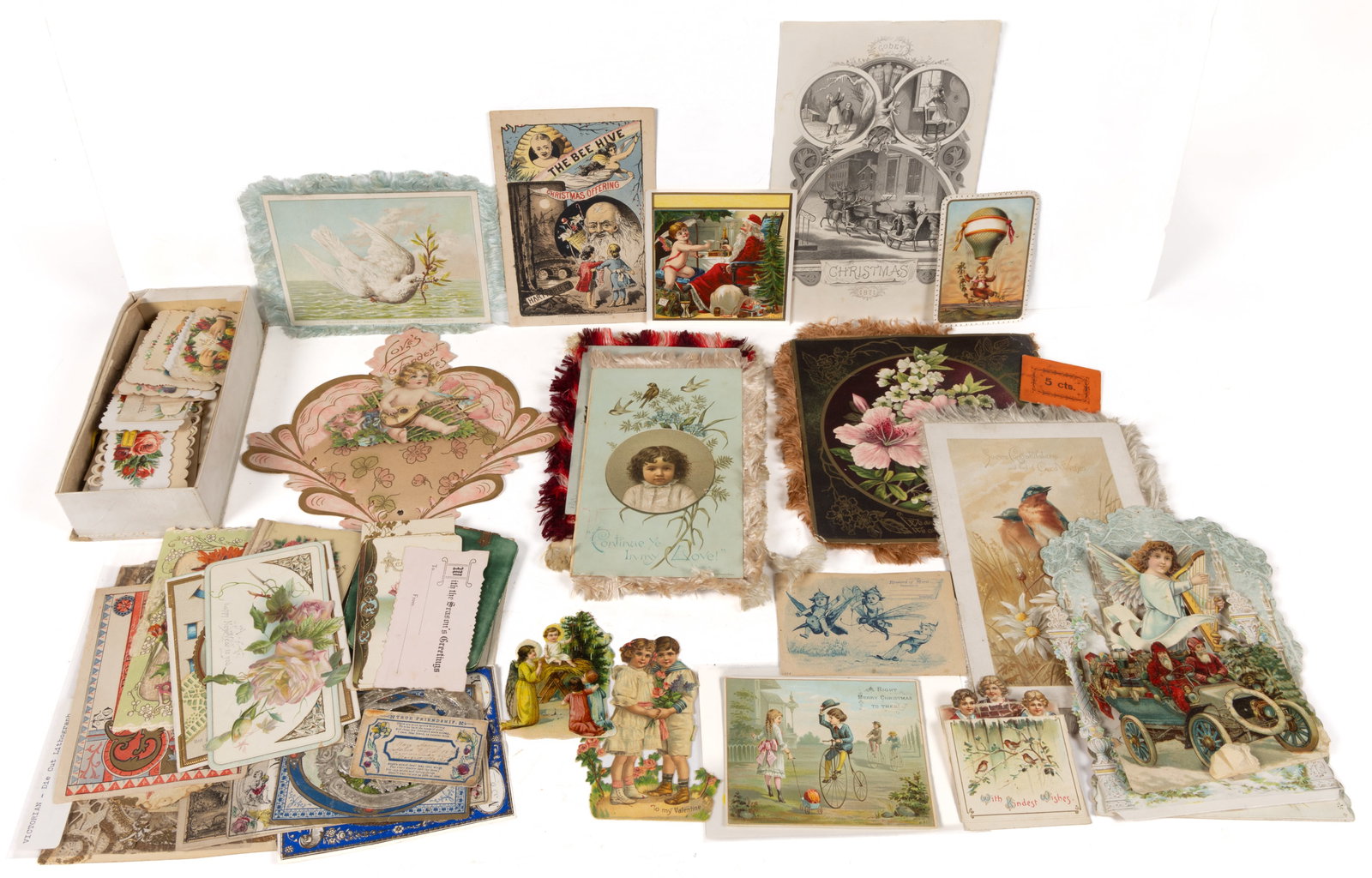 VICTORIAN GREETING AND OTHER CARDS, UNCOUNTED LOT (1 of 1)