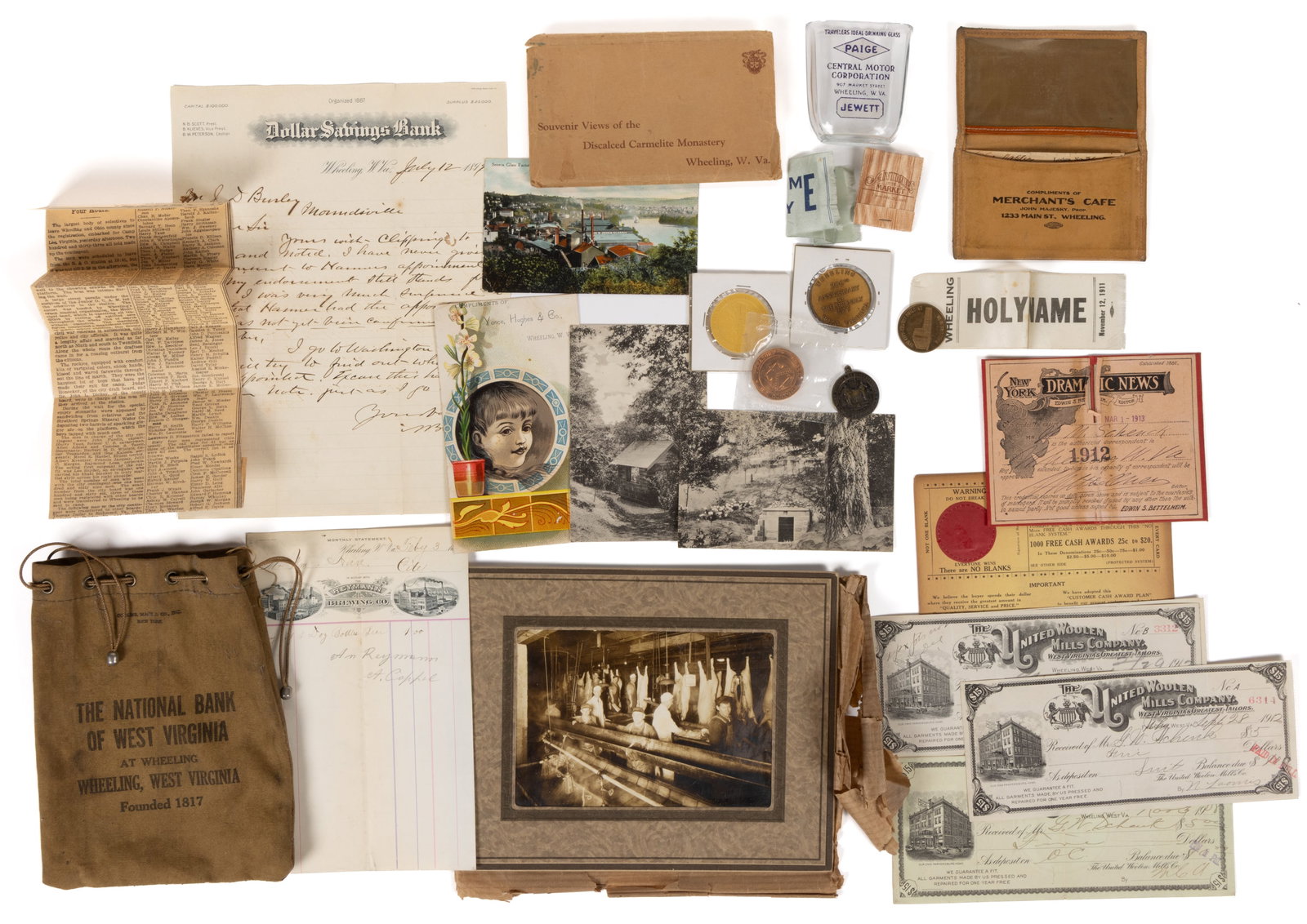 WHEELING, WEST VIRGINIA EPHEMERA, UNCOUNTED LOT (1 of 2)