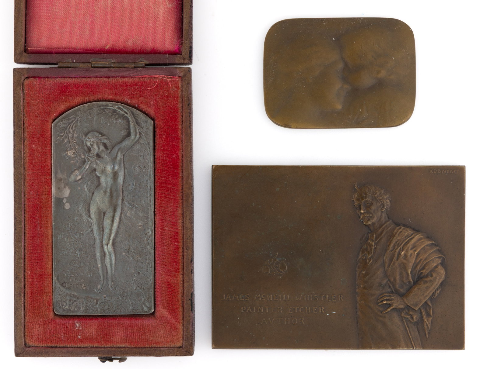 JAMES MCNEILL WHISTLER AND OTHER ARTISTIC MEDALS, LOT OF THREE (1 of 3)