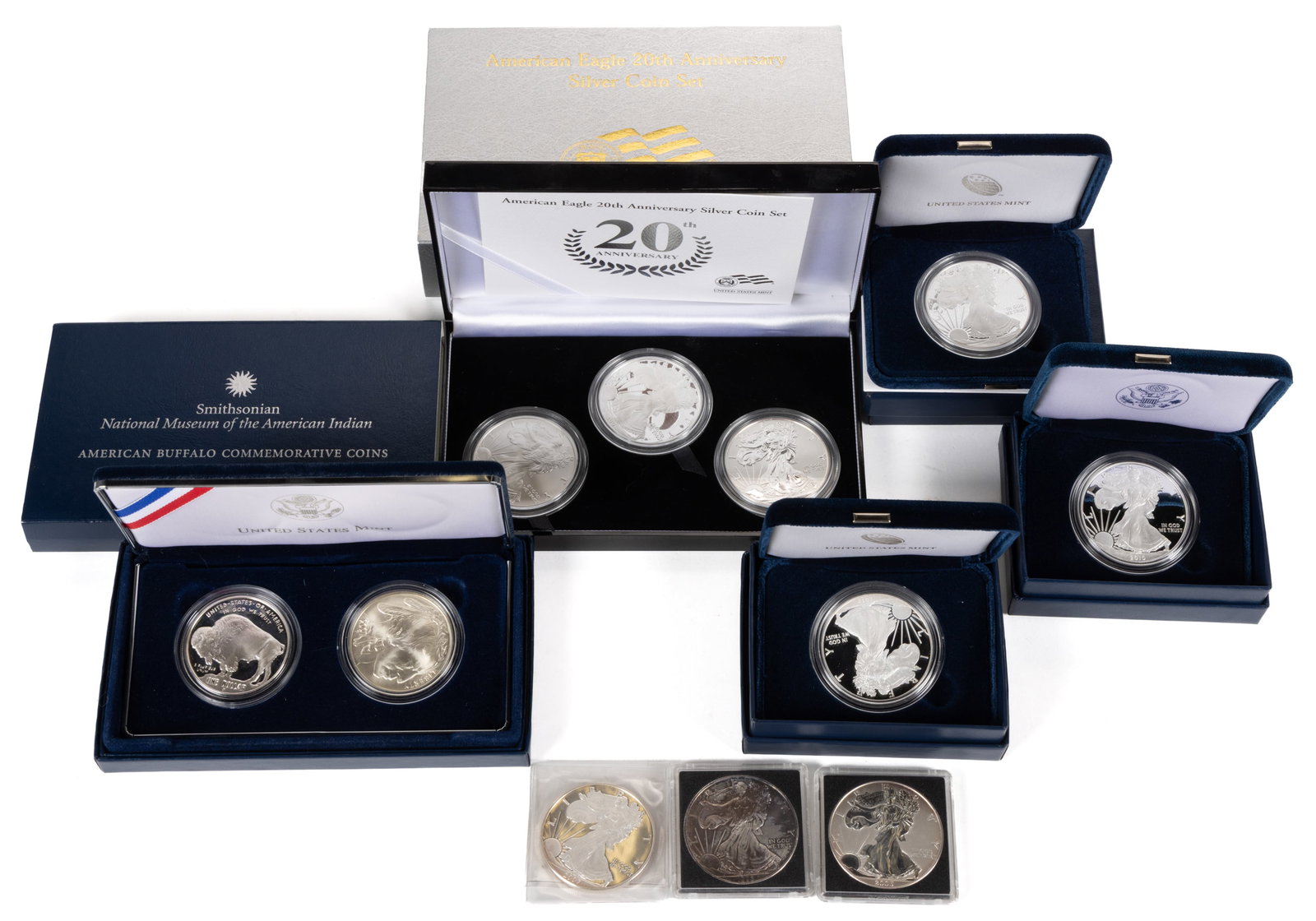 UNITED STATES SILVER BULLION AND COINAGE, LOT OF 11 (1 of 1)