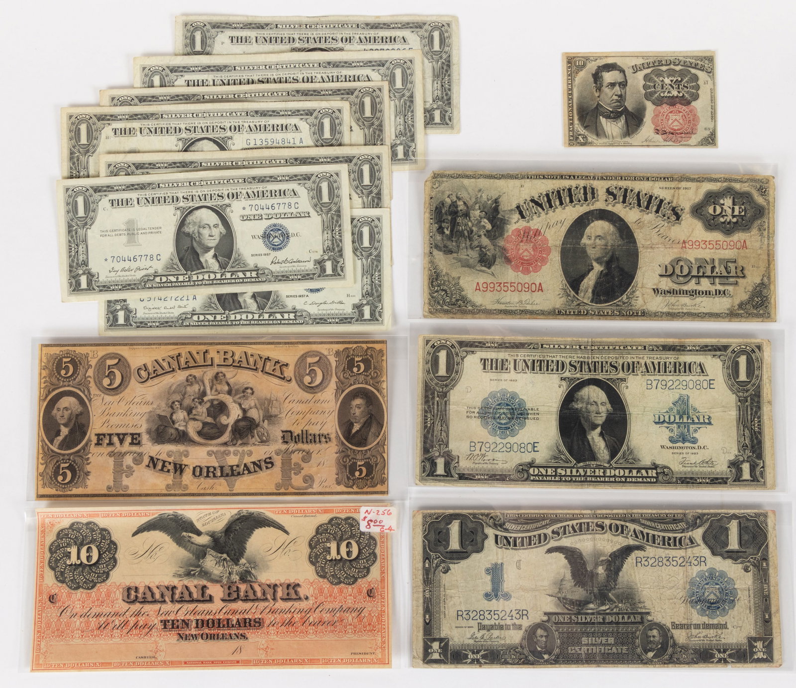 UNITED STATES OBSOLETE CURRENCY / NOTES, LOT OF 13 (1 of 1)
