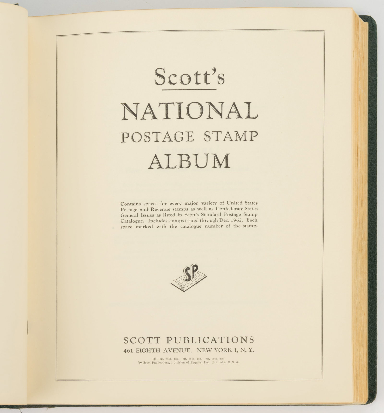 UNITED STATES POSTAGE STAMPS ALBUM (1 of 4)